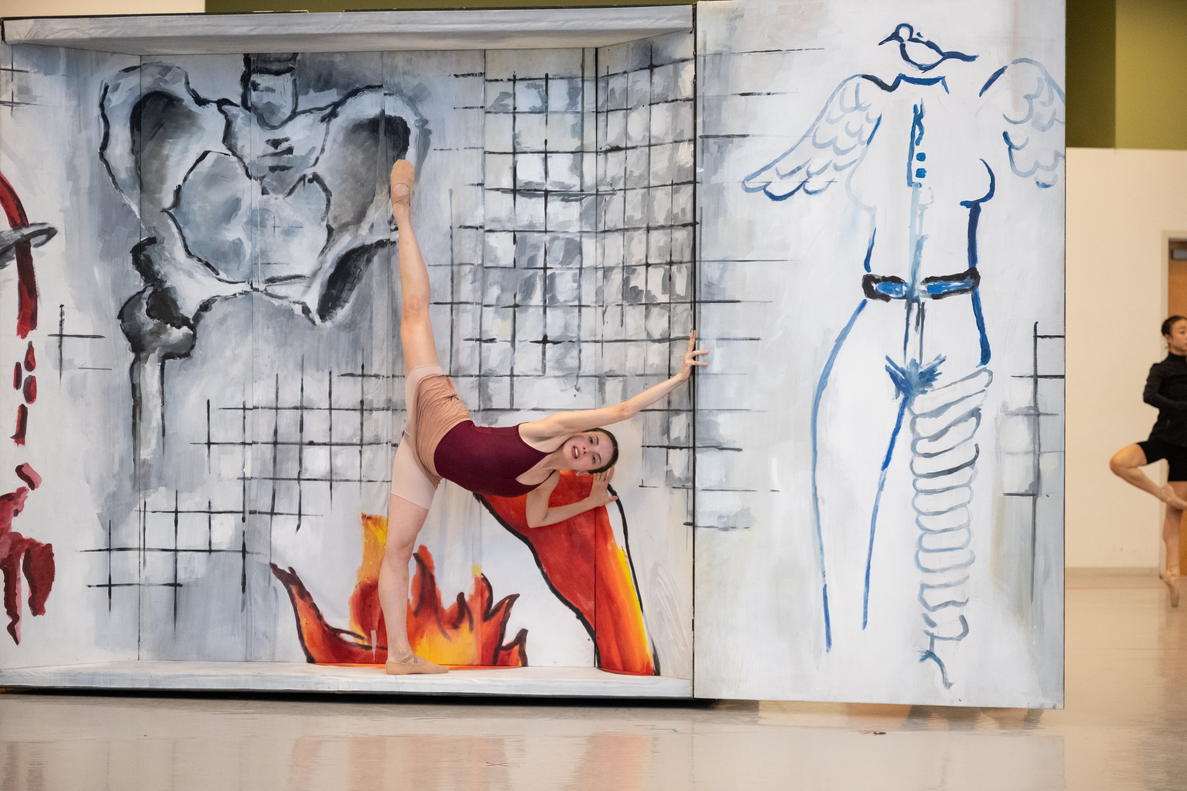“Frida is a real woman on stage with all of her strong and weak moments,” dancer Larissa Capitanio Dal'Santo said. “There is beauty in that, so I’m trying to embrace it, even if that means I’m not seeing a pretty ballerina in the mirror.” (Courtesy of Shoccara Marcus)