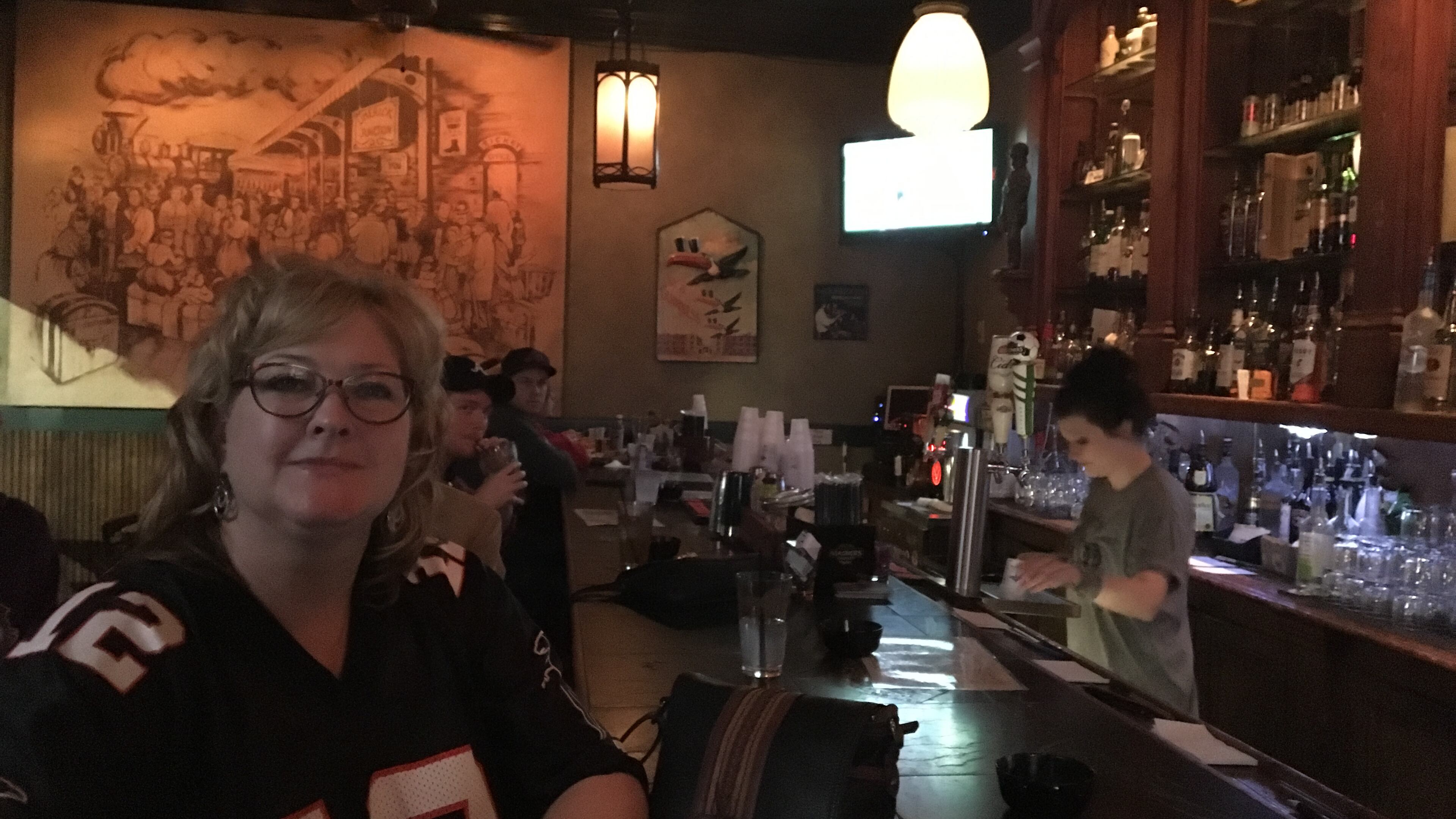 Atlanta Falcons fan Tina Wootan says the city has rallied around the team as it heads to the Super Bowl after defeating the Green Bay Packers. MARK NIESSE / MARK.NIESSE@AJC.COM