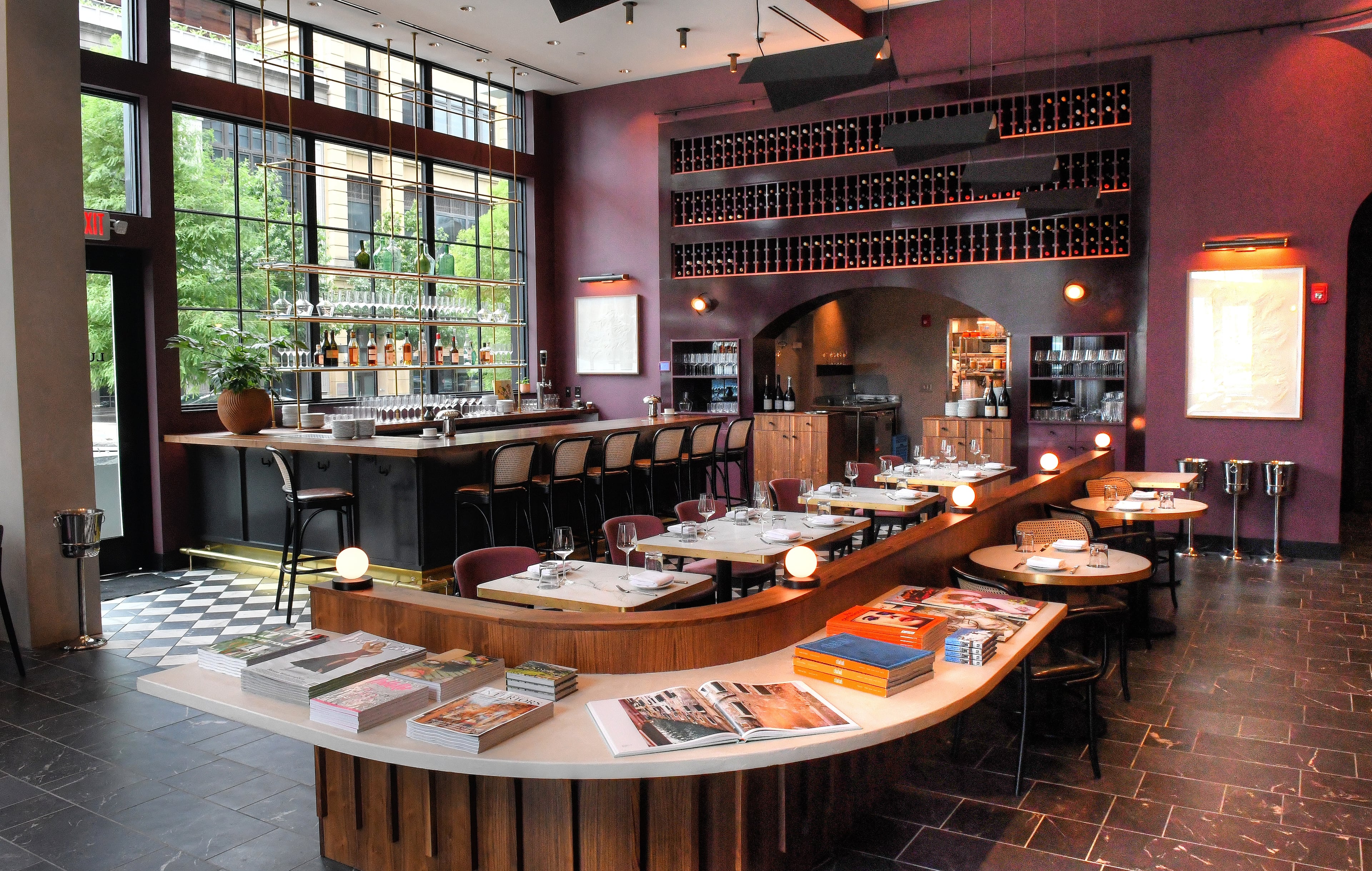 Co-owners Katie Barringer and Jordan Smelt wanted Lucian Books & Wine to "feel a little bit like a departure from Atlanta," Barringer said. (Chris Hunt for the AJC)