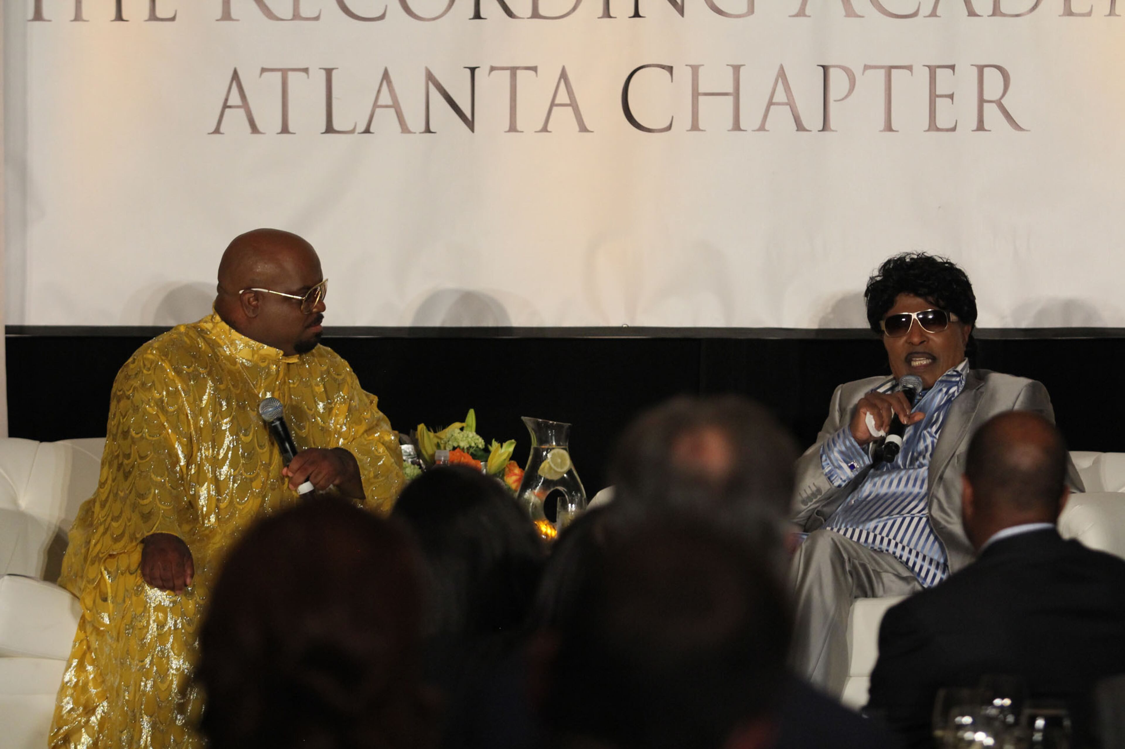 Atlanta singer Cee Lo interviews Little Richard for the debut of The Legacy Lounge presented by The Recording Academy Atlanta Chapter at the W Atlanta Downtown Sunday, Sept. 29, 2013.