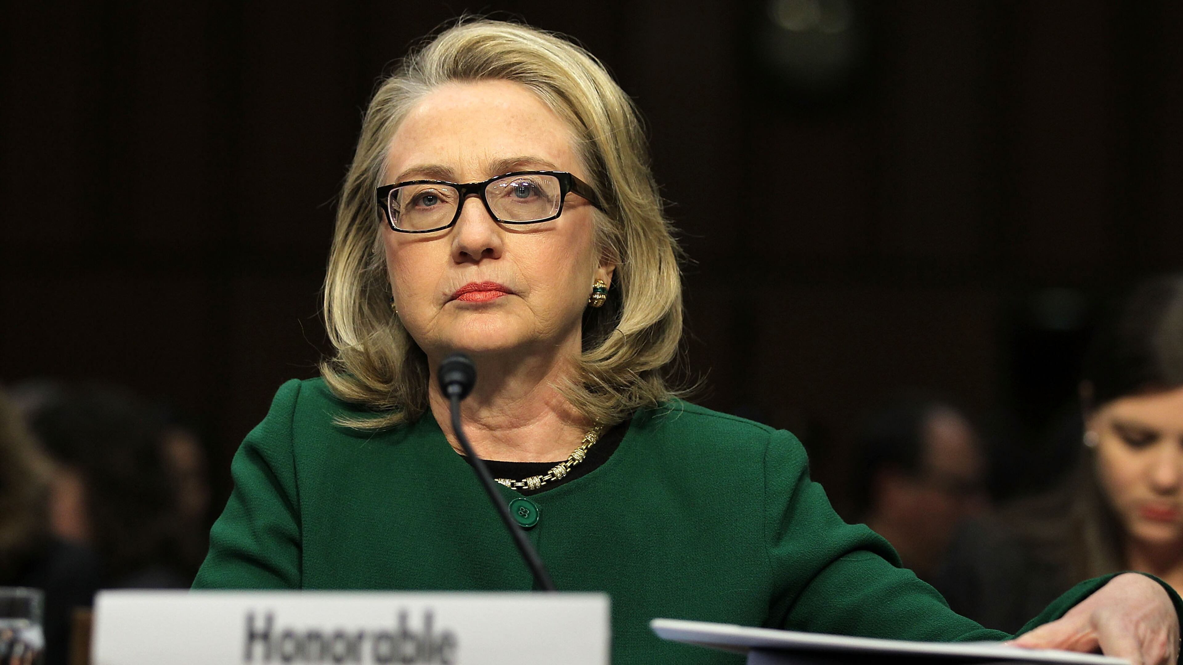 U.S. Secretary of State Hillary Clinton testifies before the Senate Foreign Relations Committee about the September 11 attacks against the U.S. mission in Benghazi, Libya, on Capitol Hill January 23, 2013 in Washington, DC. Lawmakers questioned Clinton about the security failures that led to the death of four Americans, including U.S. Ambassador Christopher Stevens. (Photo by Alex Wong/Getty Images)