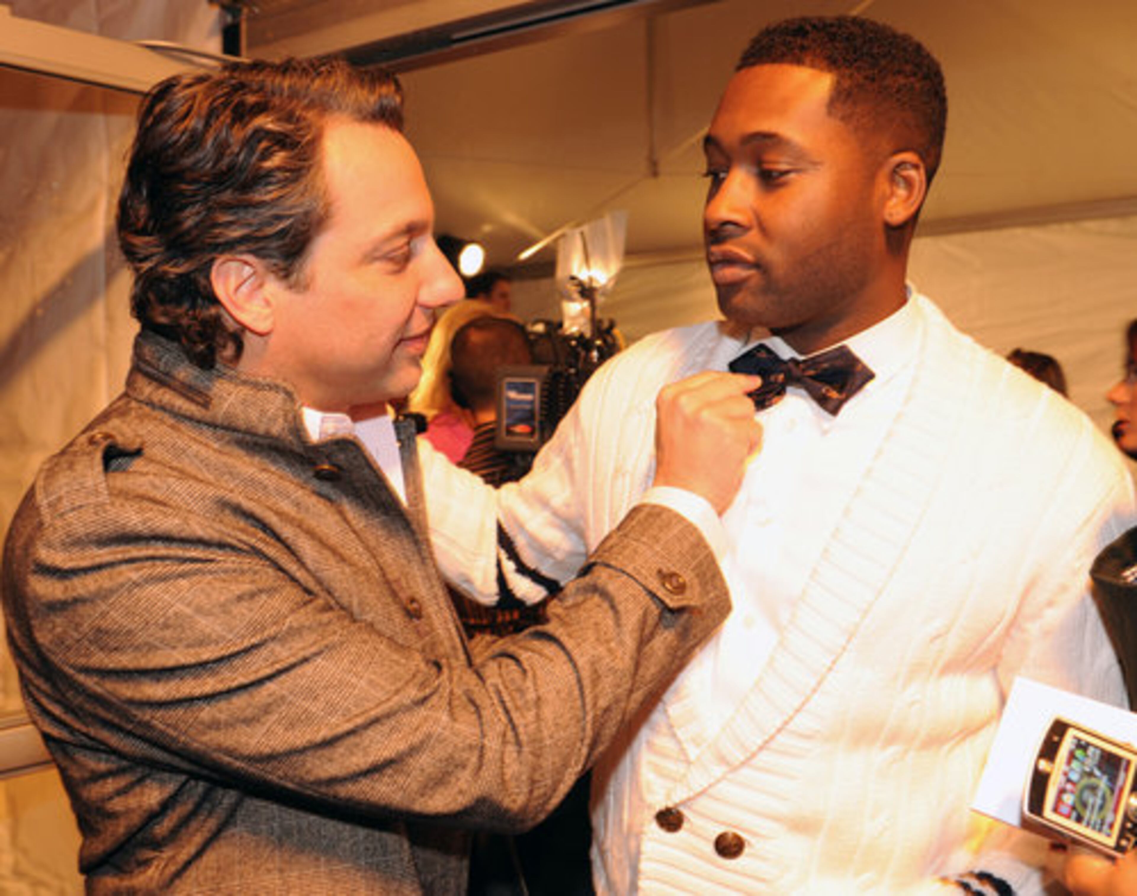Thom Filicia seems to like Mychael Knight's bow tie.