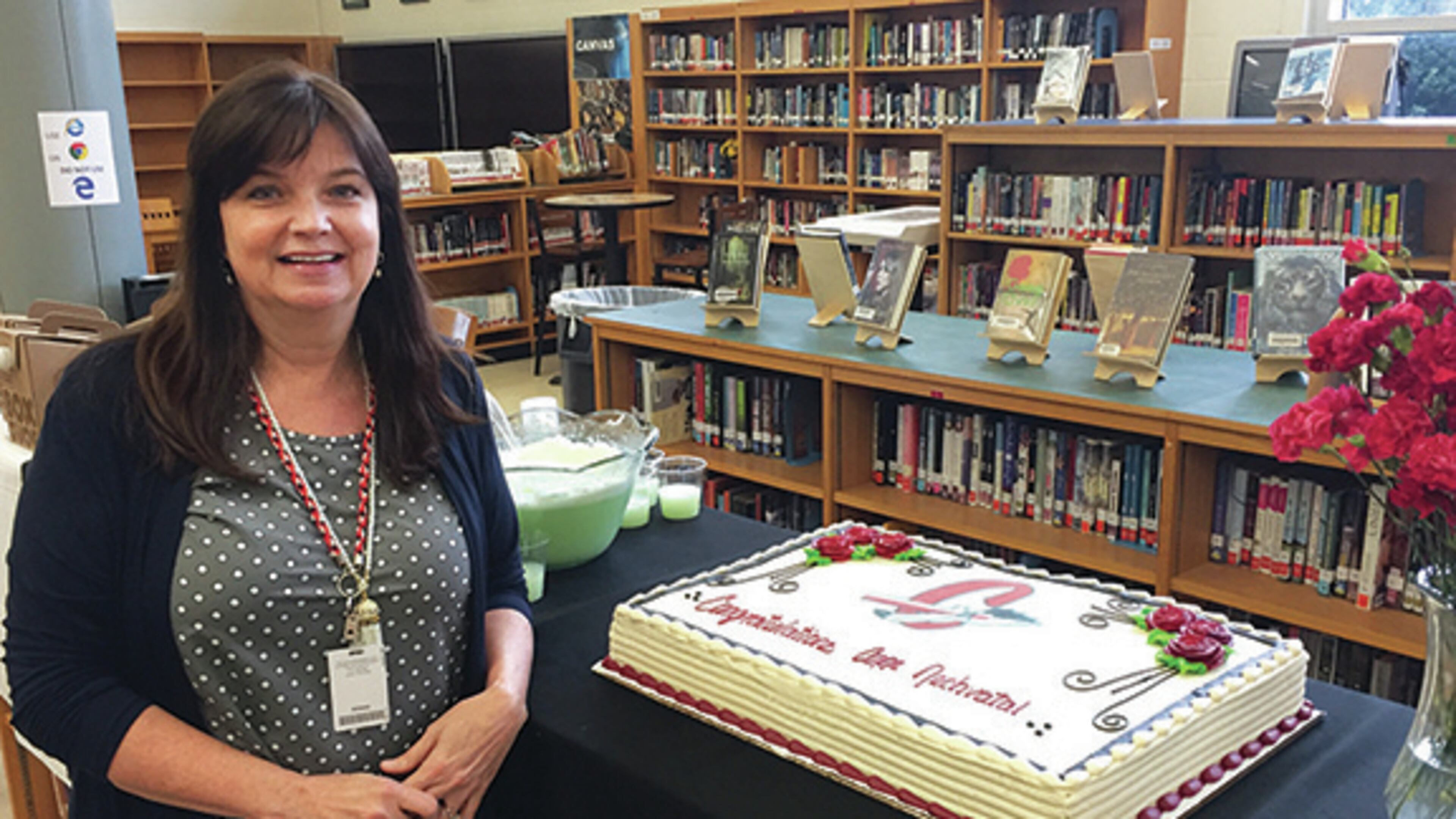 Anne Nechvatal, the Cherokee County School District 2017 Media Specialist of the Year.
