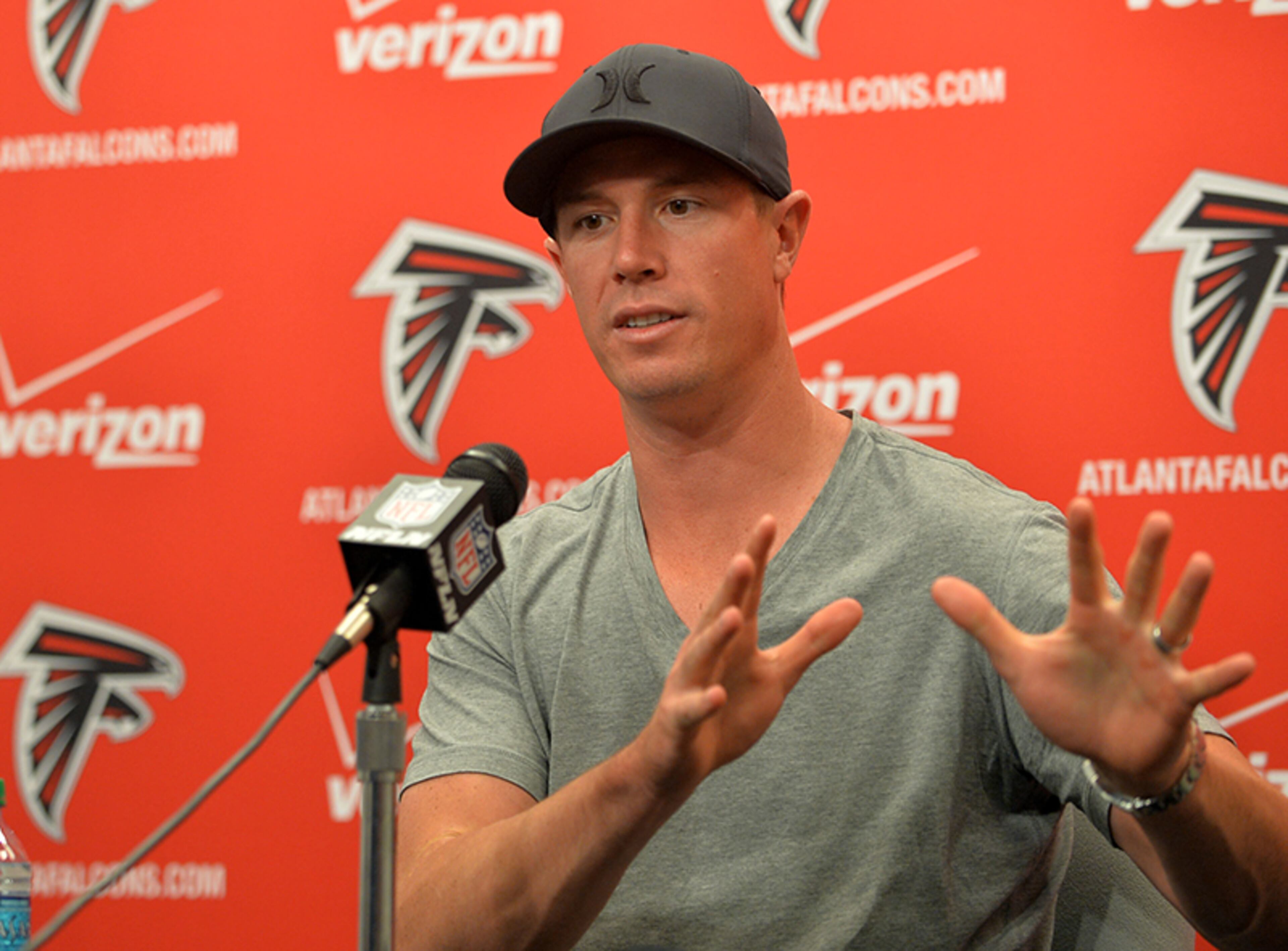 Atlanta Falcons quarterback Matt Ryan spoke briefly about moving on without future Hall of Fame tight end Tony Gonzalez, saying that Levine Toilolo got a lot of work with the first-team offense last season because Gonzalez didn't practice much with the team.