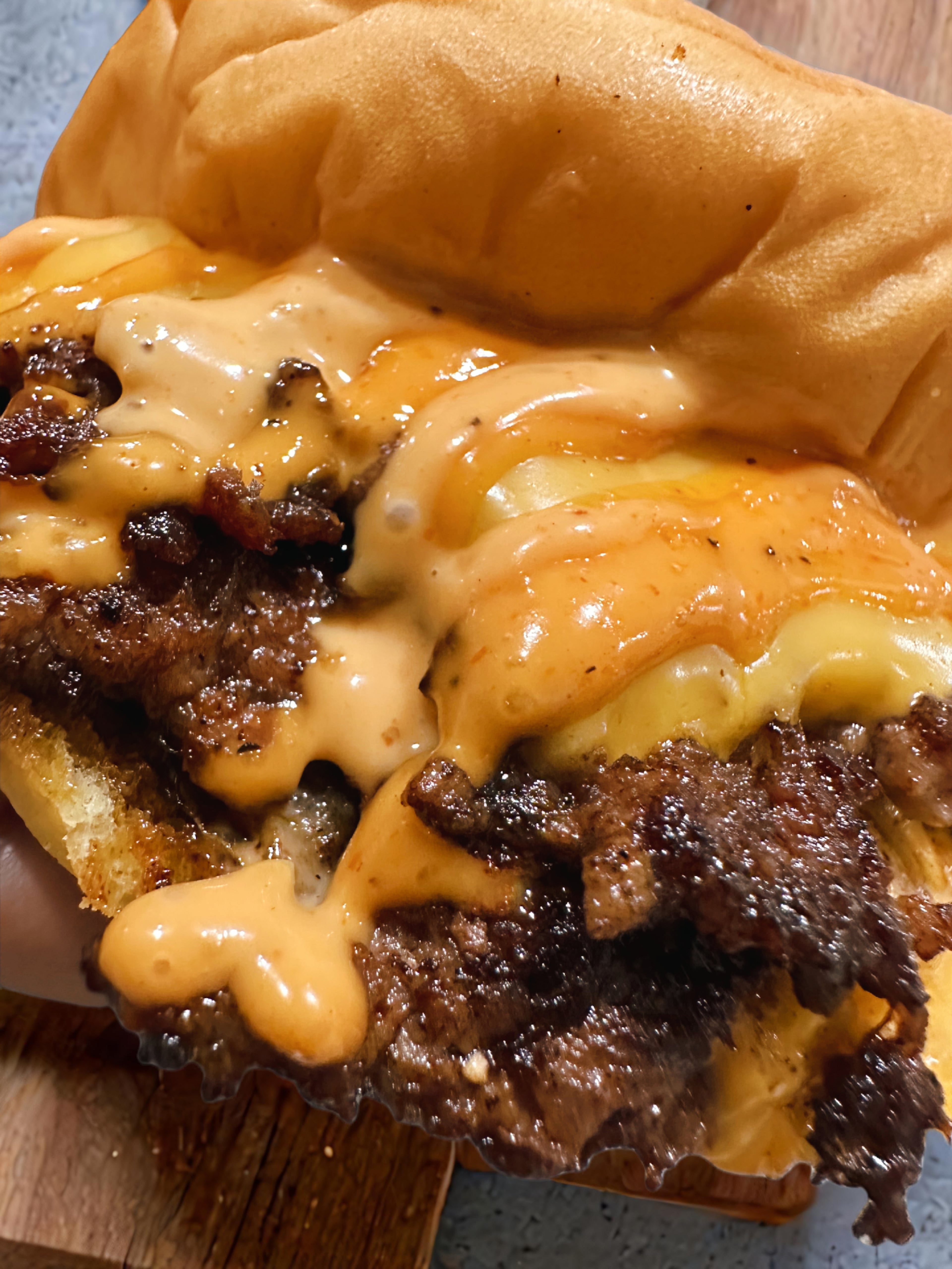 Dr. Smash Burgers’ OG double. (Courtesy of Dr. Smash Burgers)