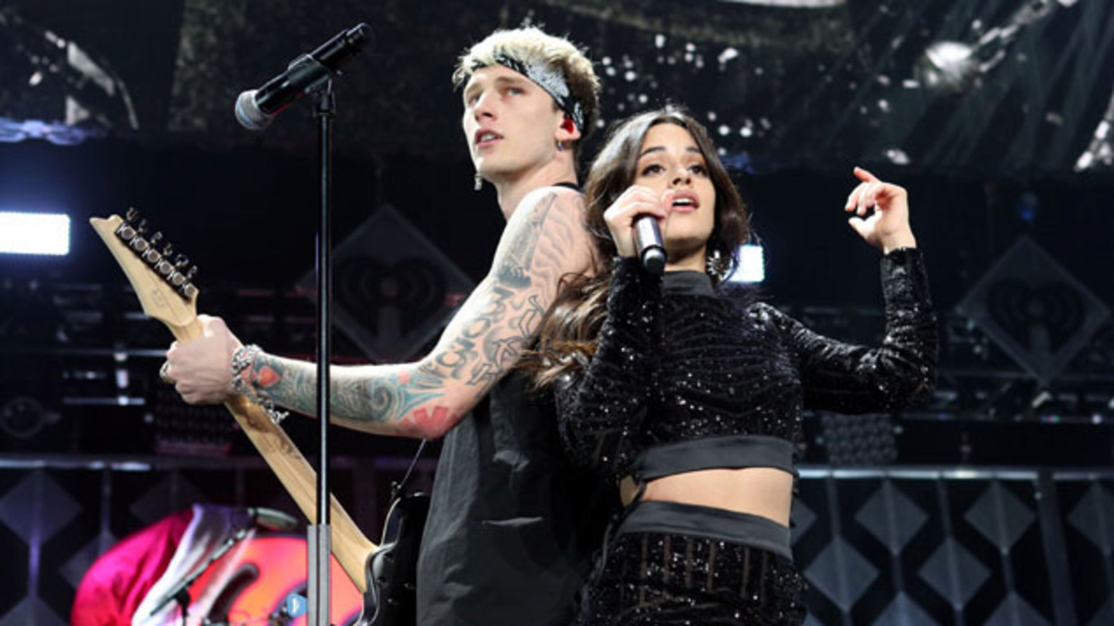 Machine Gun Kelly and Camila Cabello of Fifth Harmony at the Dec. 16 Jingle Ball at Philips Arena. Photo: Robb Cohen Photography & Video /www.RobbsPhotos.com