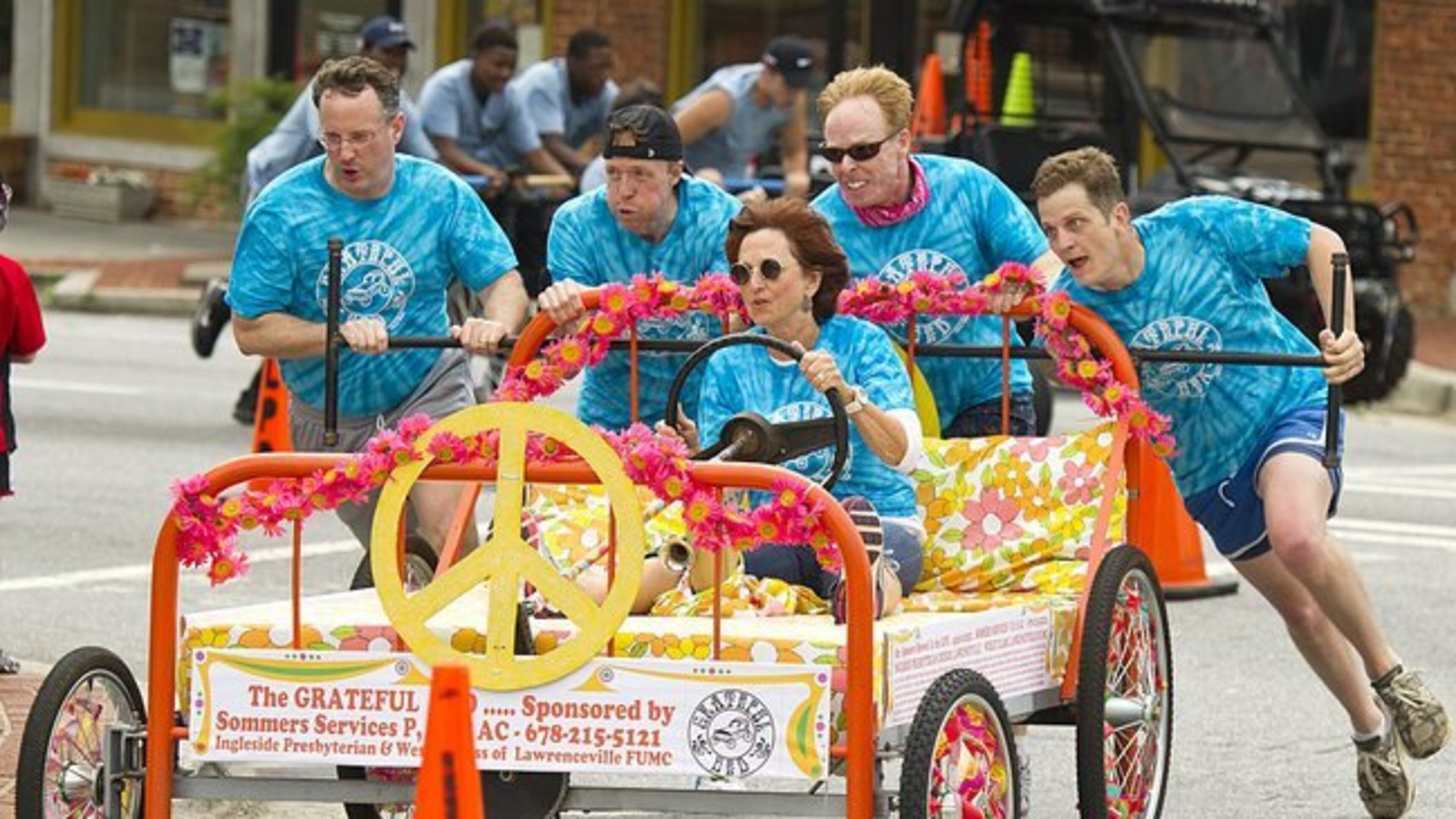 Lawrenceville's Family Promise Bed Race, as shown in 2013. FILE PHOTO