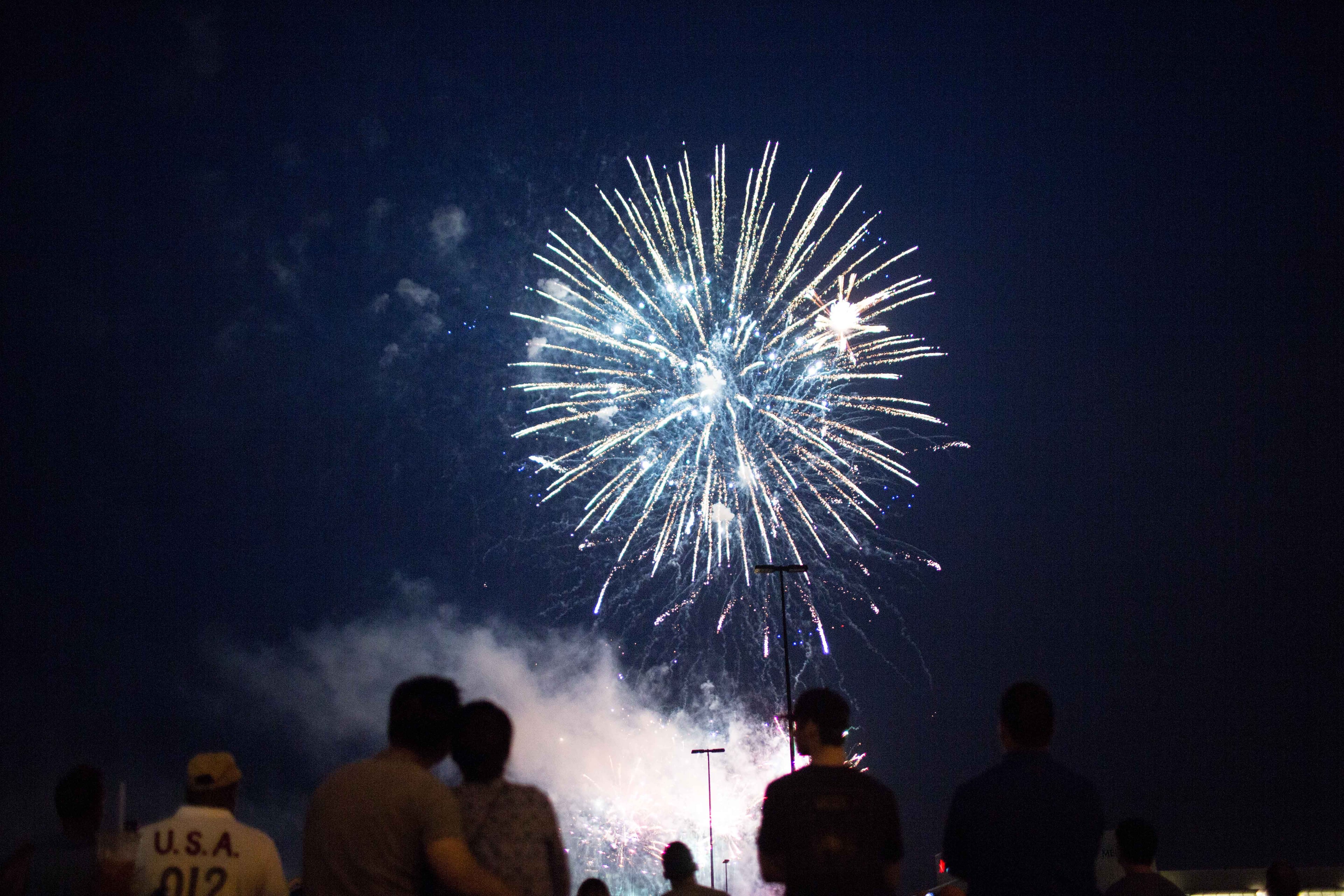 Fireworks illuminate the skies over Lenox Square during the annual July 4th event, Saturday, July 4, 2015, in Atlanta. Lenox Square held Atlanta's 56th Independence Day celebration and is the Southeast's largest firework show. BRANDEN CAMP/SPECIAL