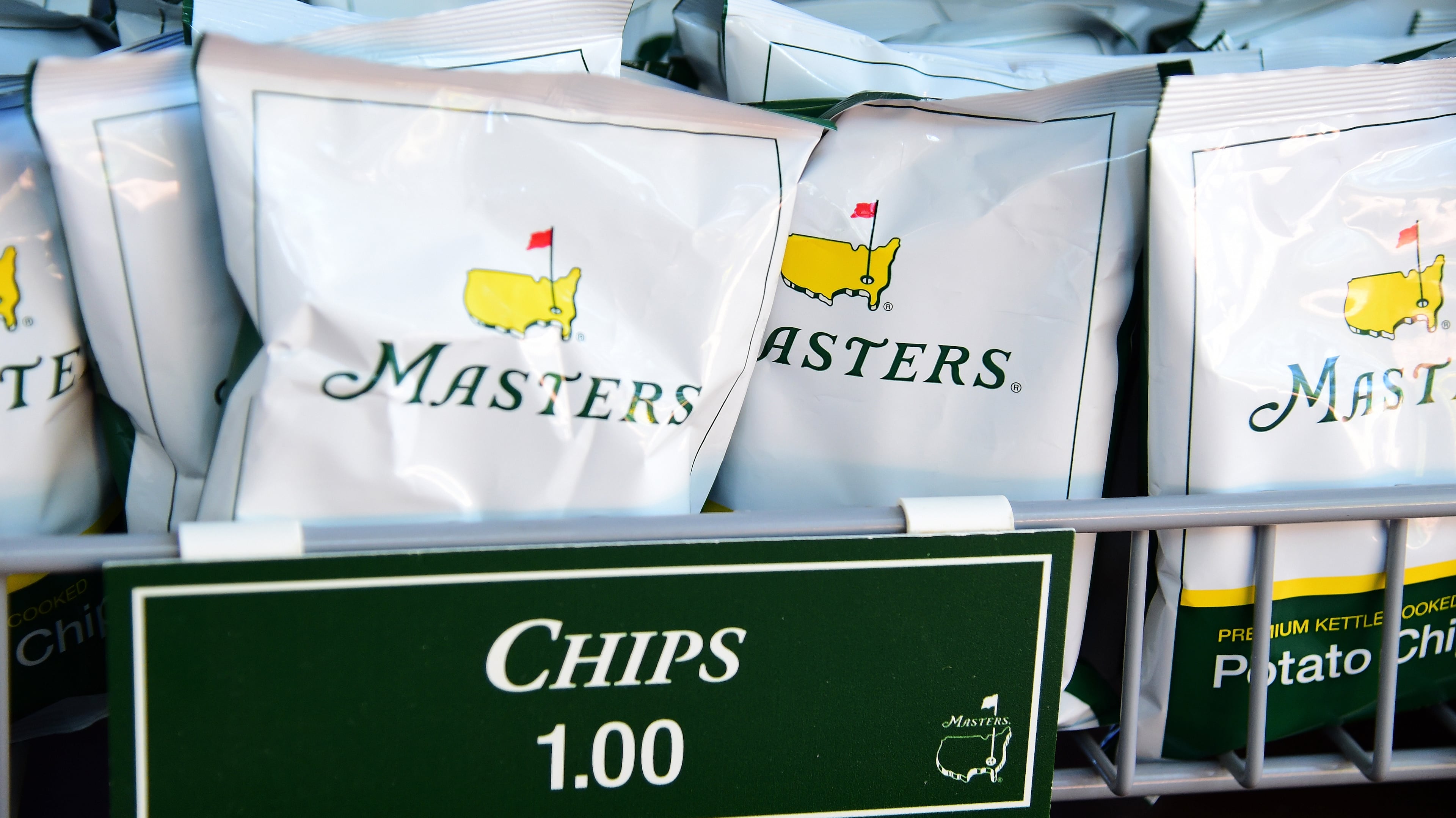 AUGUSTA, GEORGIA - APRIL 05: Food is dispayed for sale during a practice round prior to the start of the 2016 Masters Tournament at Augusta National Golf Club on April 5, 2016 in Augusta, Georgia. (Photo by Harry How/Getty Images)
