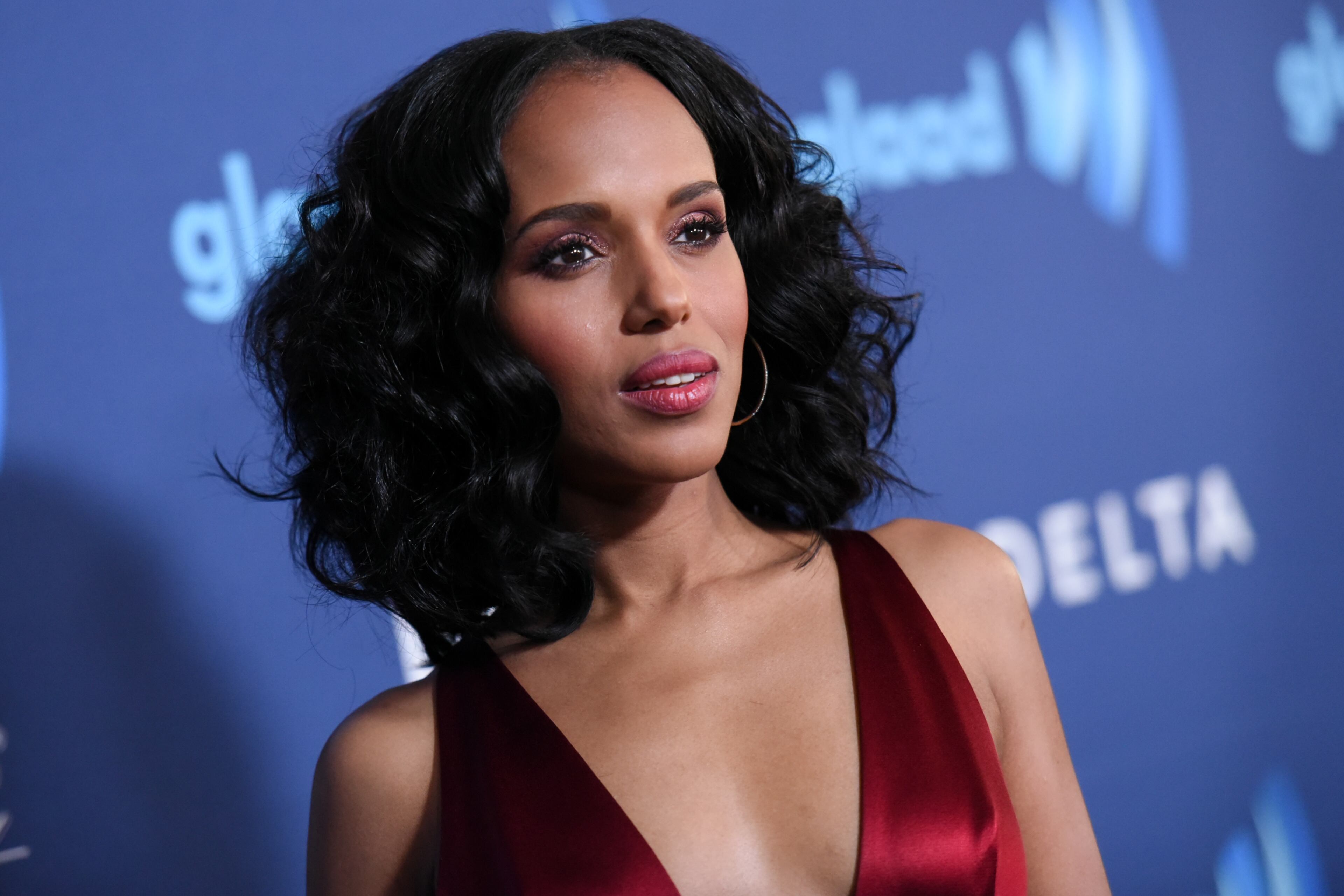 Kerry Washington arrives at the 26th Annual GLAAD Media Awards held at the Beverly Hilton Hotel on Saturday, March 21, 2015, in Beverly Hills, Calif. (Photo by Richard Shotwell/Invision/AP)
