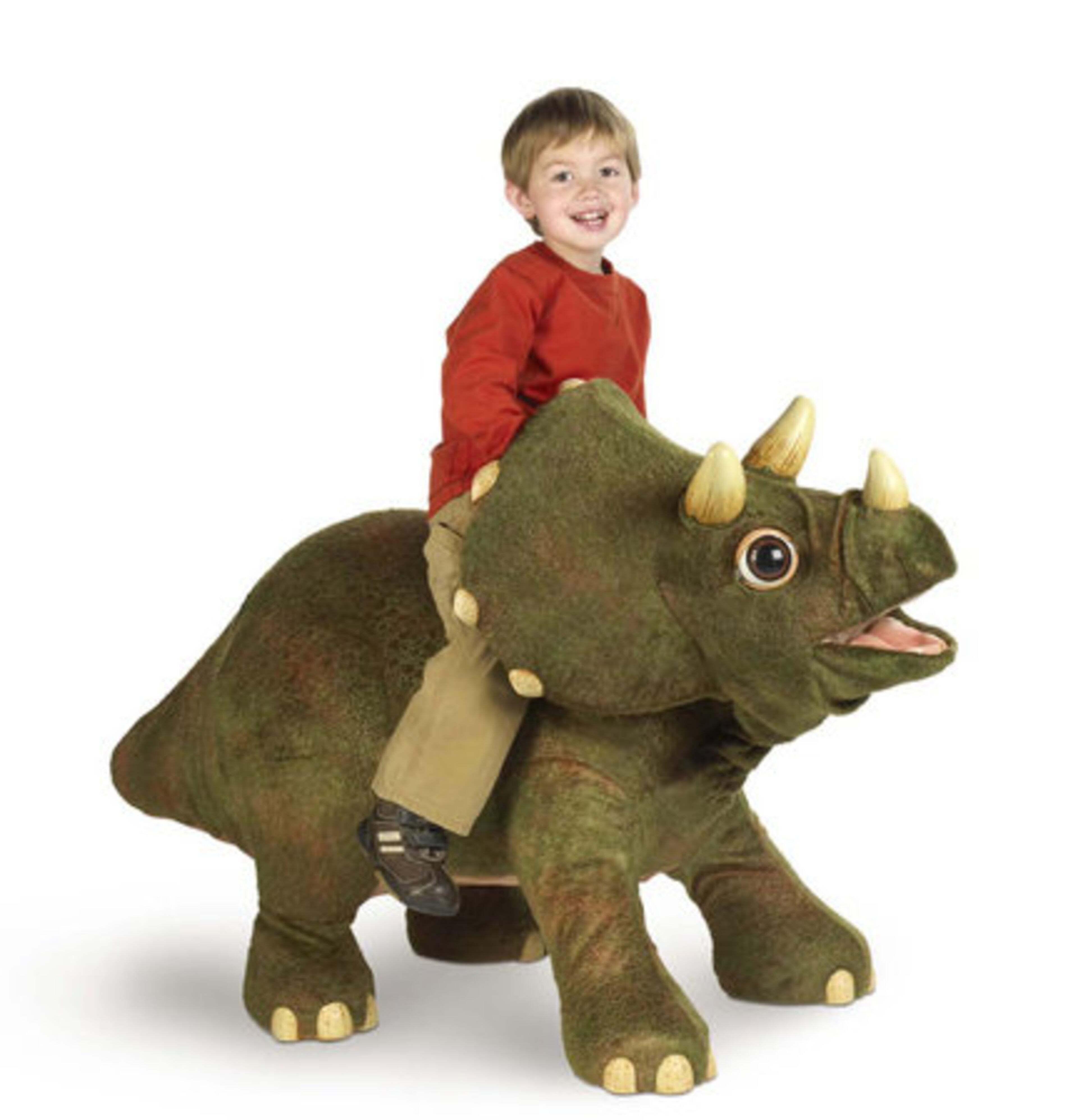 Kota the Triceratops: Playskool doesn't know the meaning of the word extinct. With a heavy dose of modern technology, kids can get up close and personal with Kota the Triceratops, an animatronic dinosaur that measures more than 40 inches long. With sensors scattered throughout his body, Kota responds to touch with a roar, a flick of the tail or a move of the head. Price: $300.