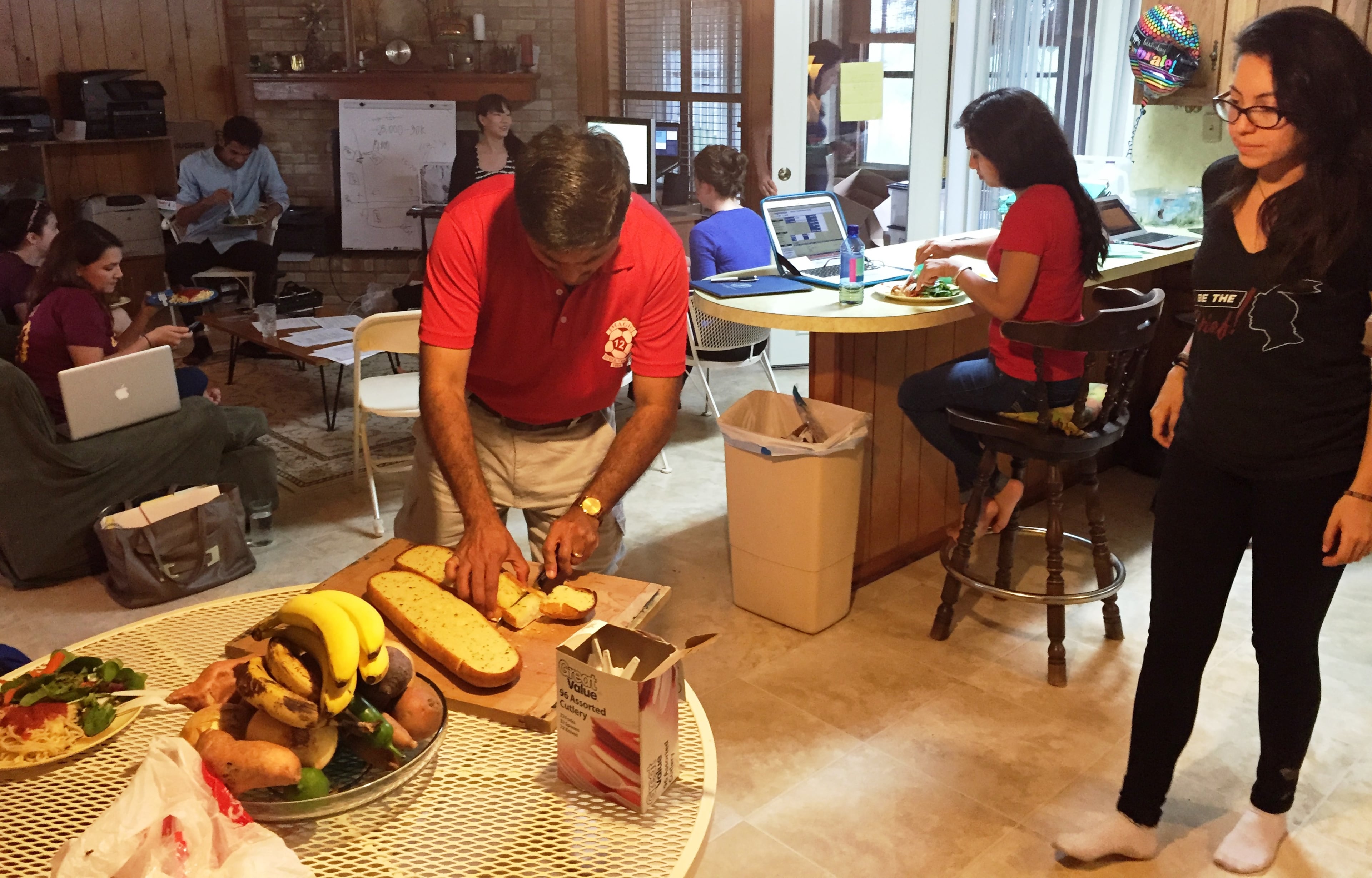 The pro bono attorneys and other volunteers gathered this month for dinner and a planning meeting at a rented ranch house a short drive from the South Texas Family Residential Center.