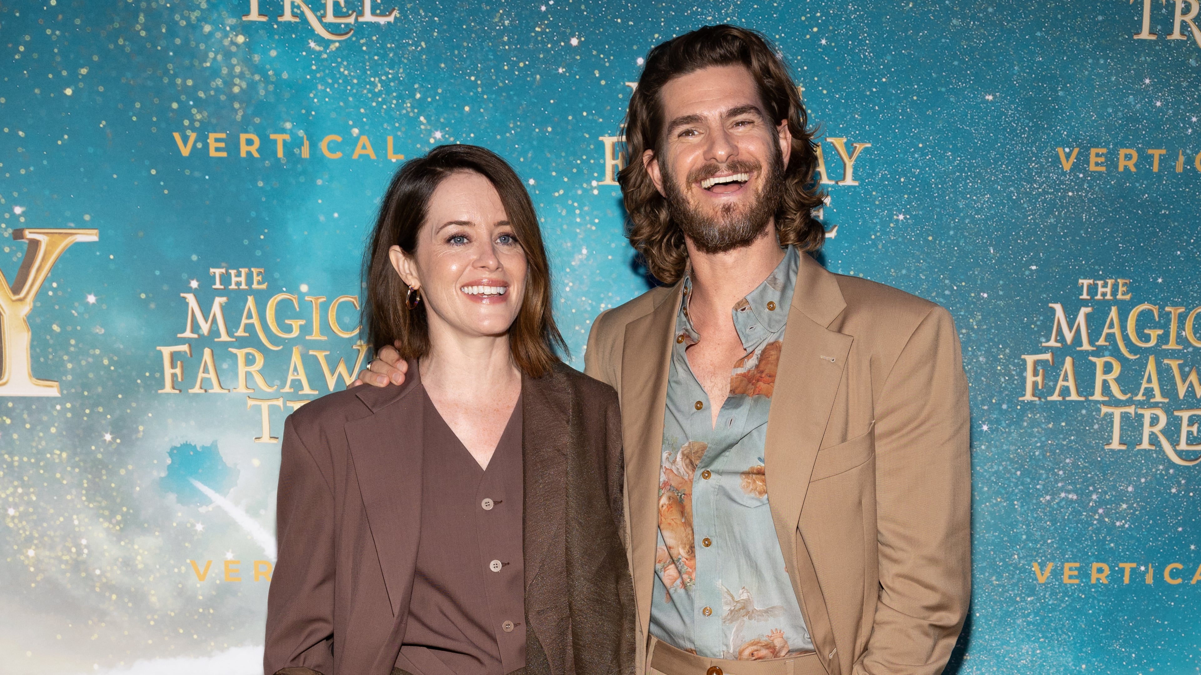 FILE - Claire Foy, left, and Andrew Garfield attend "The Magic Faraway Tree" special screening at Regal Union Square on Wednesday, July 29, 2026, in New York. (Photo by CJ Rivera/Invision/AP, File)
