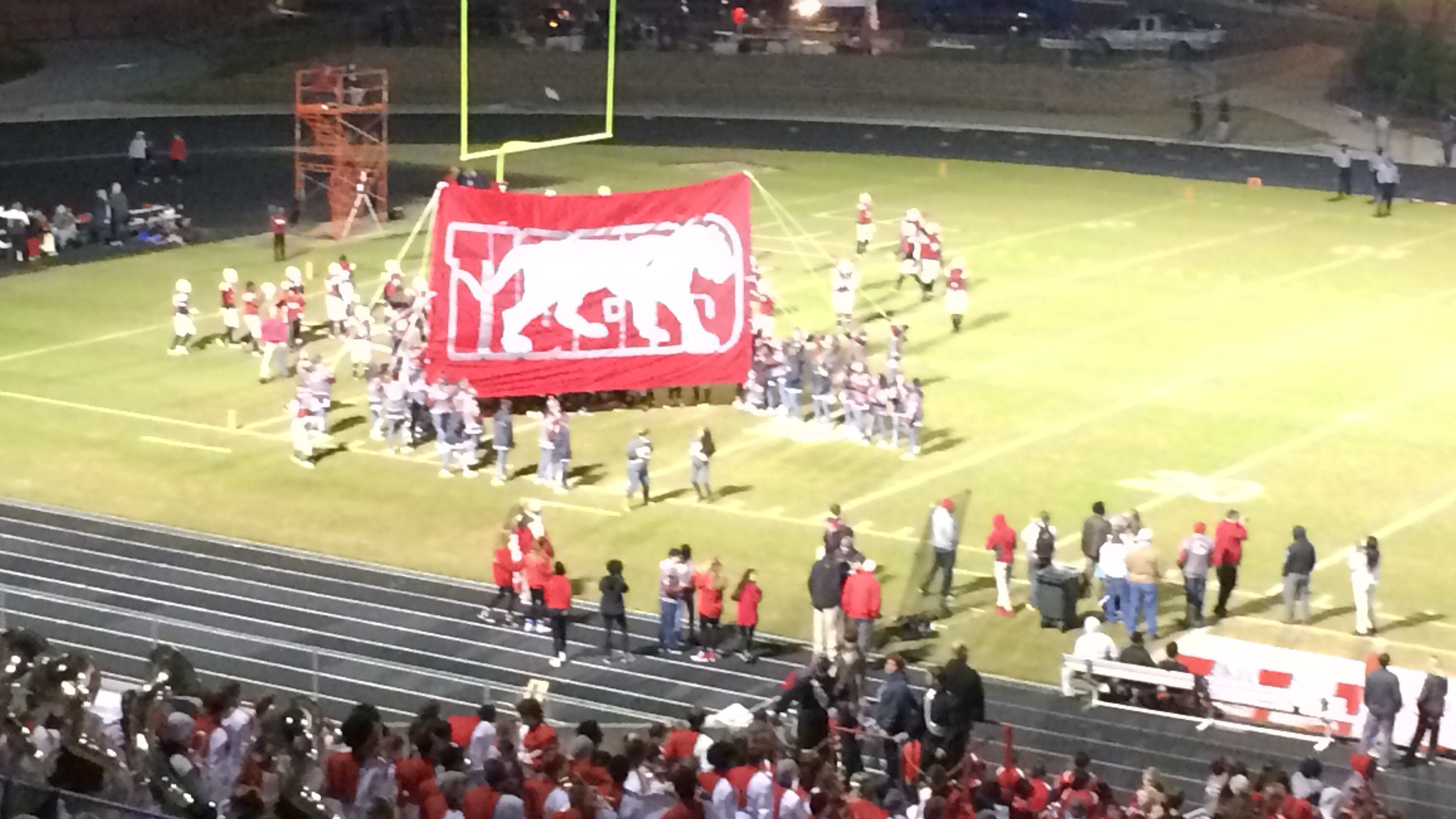 The Archer football team takes the field