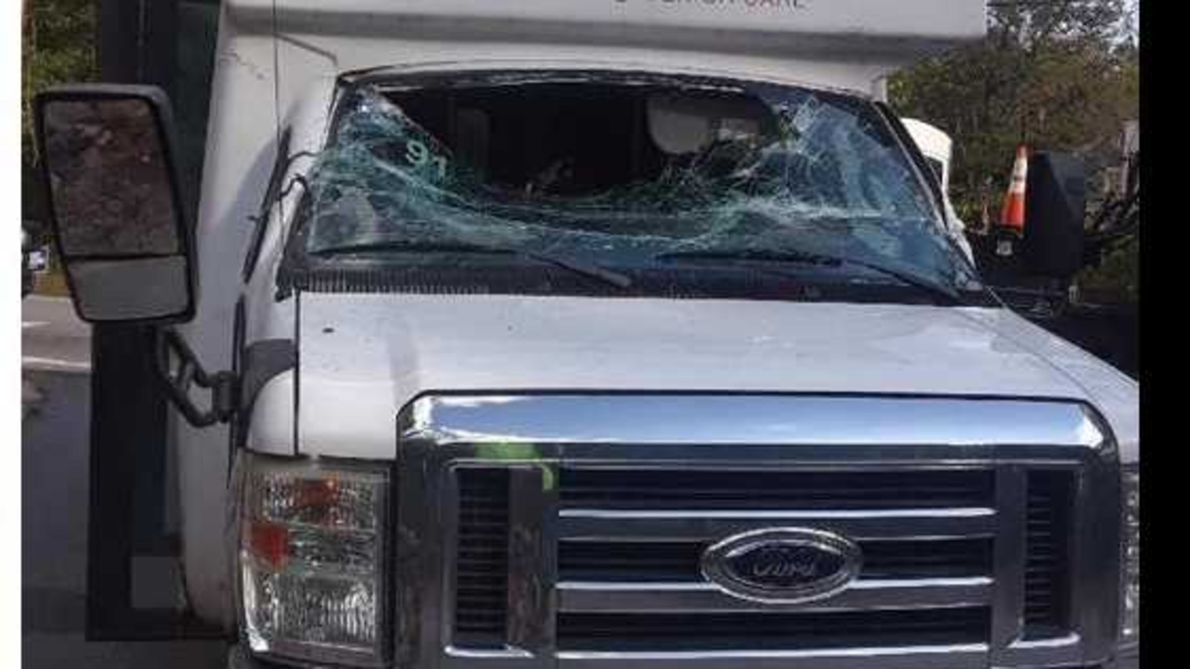 A senior center van almost hit Cobb County's historic covered bridge on Monday, Oct. 1, 2018.