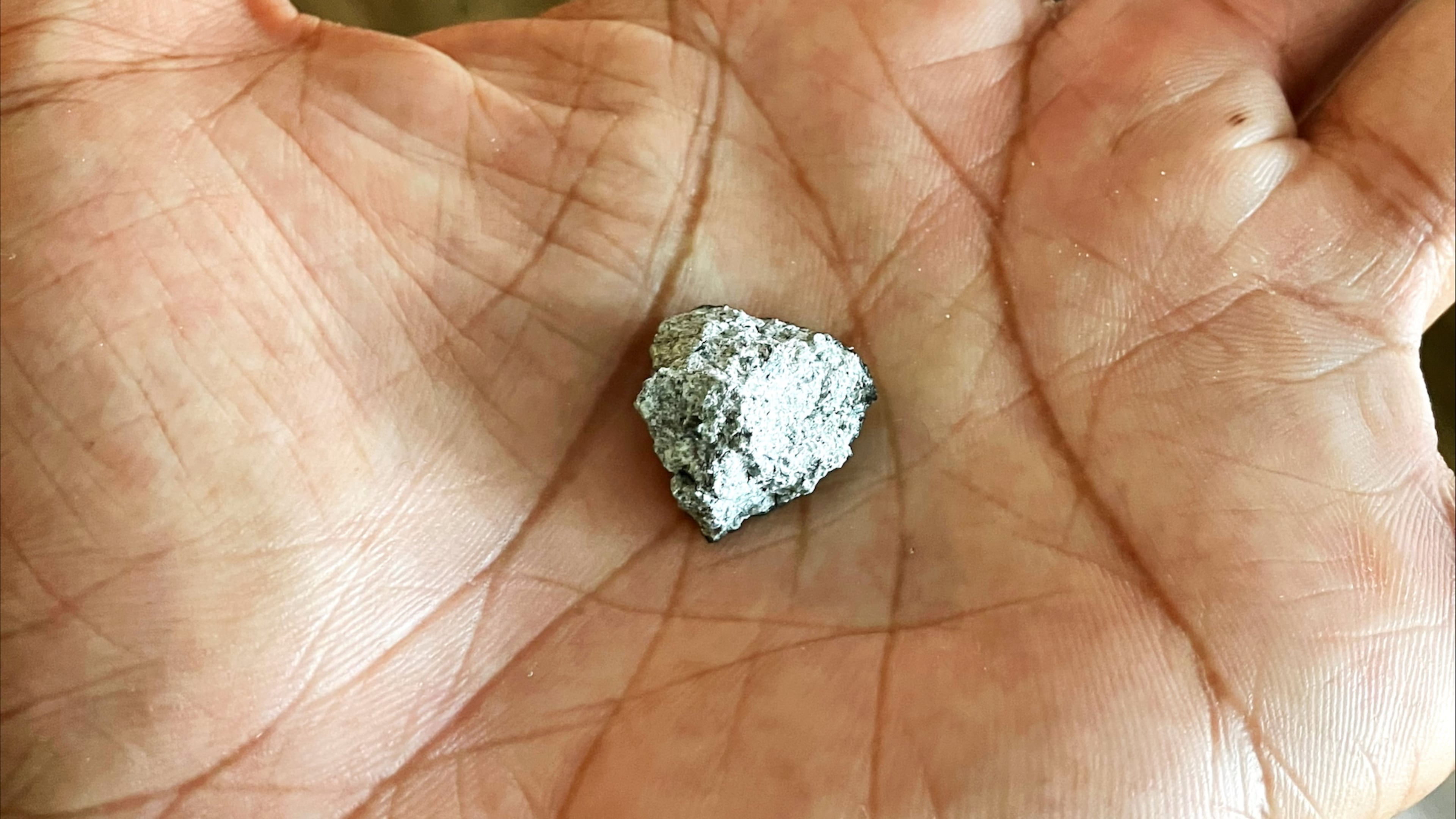 A chunk of the Georgia fireball that crashed into a Henry County man's home June 26. (Courtesy of Henry County Emergency Management and Homeland Security)