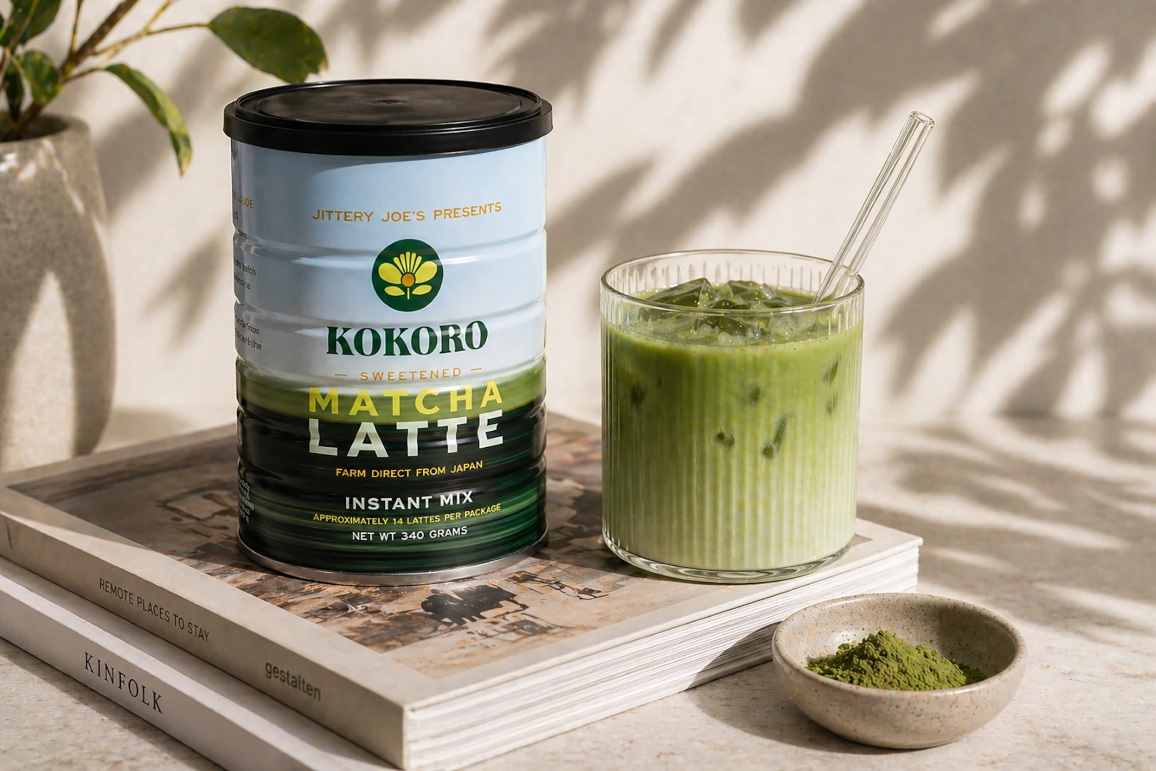Jittery Joe's has released a matcha latte mix in collaboration with Peter Dale from Condor Chocolates. (Courtesy of Jittery Joe's)