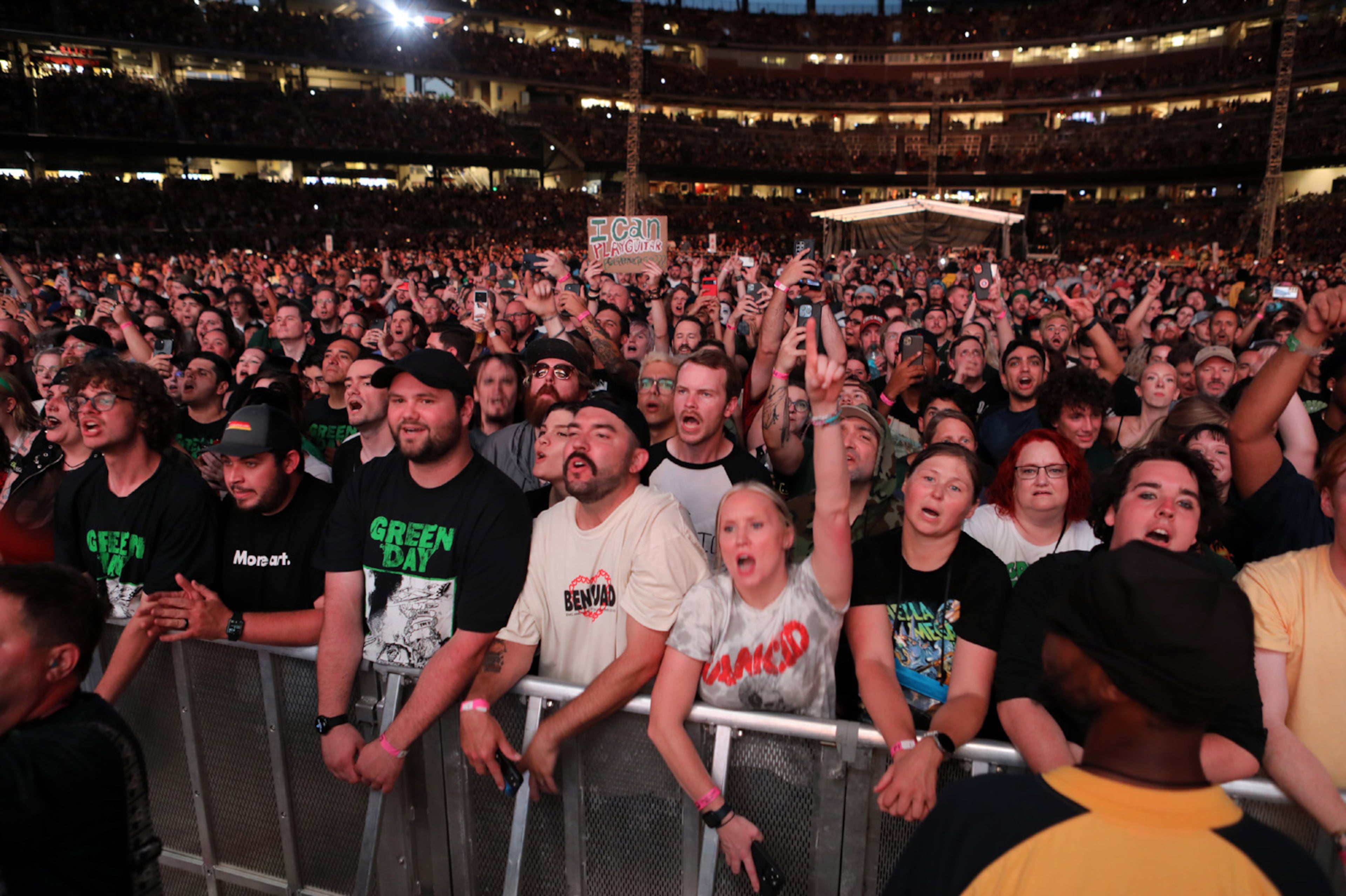 Green Day brought their Saviors Tour to Truist Park on Wednesday, August 28, 2024. Opening acts were Smashing Pumpkins, Rancid, The Linda Lindas and Paradox..
Robb Cohen for the Atlanta Journal-Constitution
