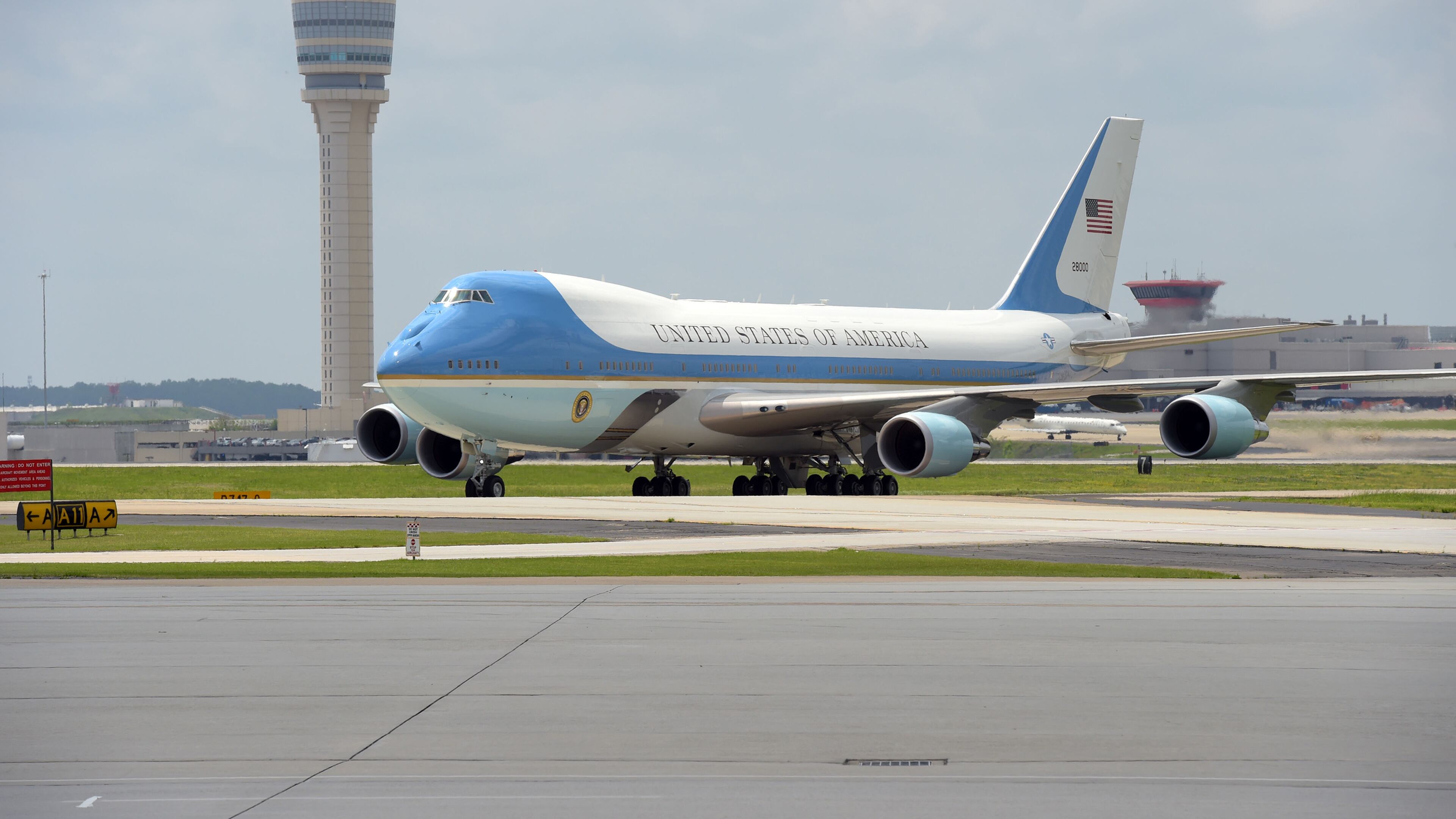 President Donald Trump arrives at Hartsfield Jackson International Airport, aboard Air Force One on April 28, 2017, in Atlanta. (Kent D. Johnson/Atlanta Journal-Constitution/TNS)