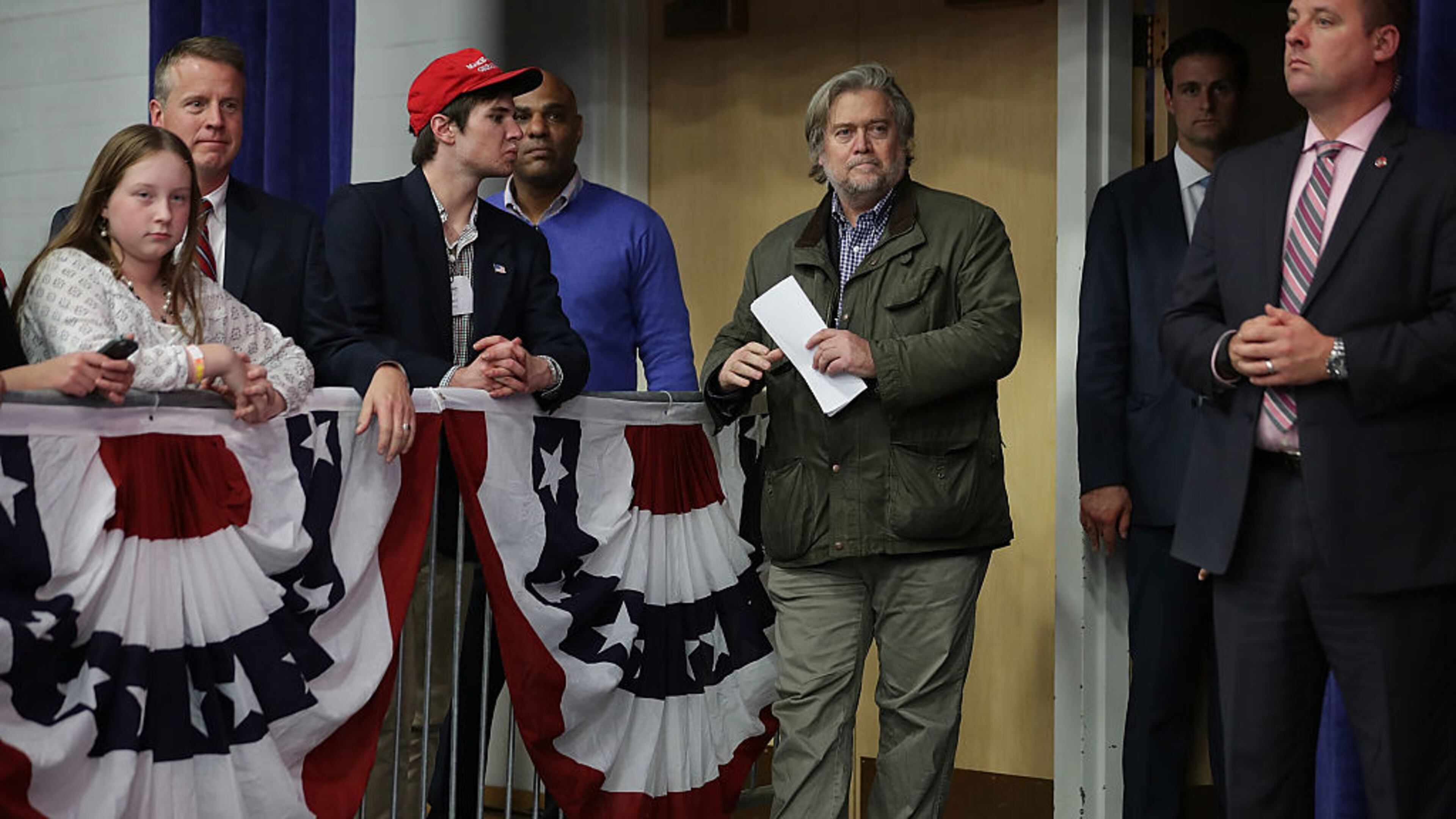Republican presidential nominee Donald Trump and Wisconsin Governor Scott Walker hold a campaign rally at the W.L. Zorn Arena November 1, 2016 in Altoona, Wisconsin. Walker ran for the Republican nomination against Trump and eventually dropped out of the race for the presidency.
