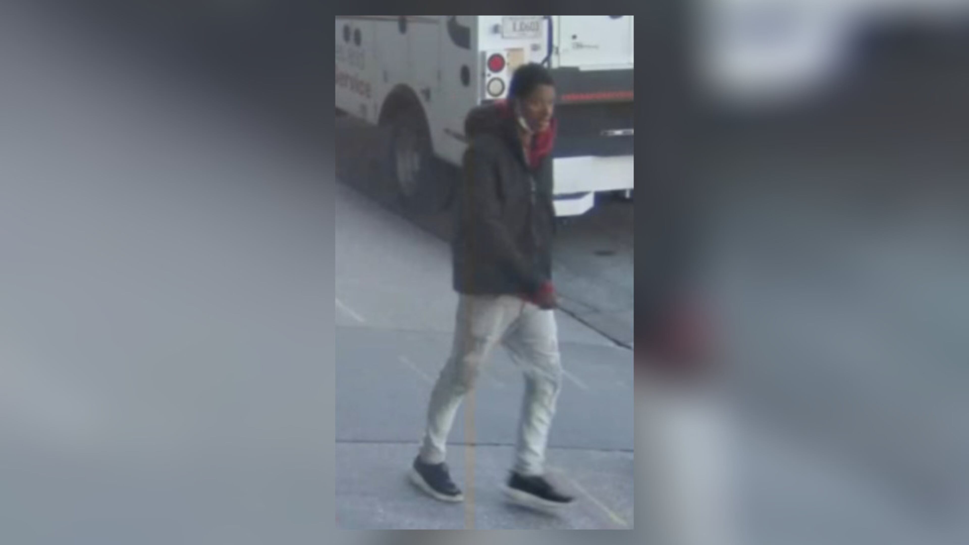 Atlanta police released photos of a man suspected of injuring a woman when he punched her in the face on Baker Street near Centennial Olympic Park.