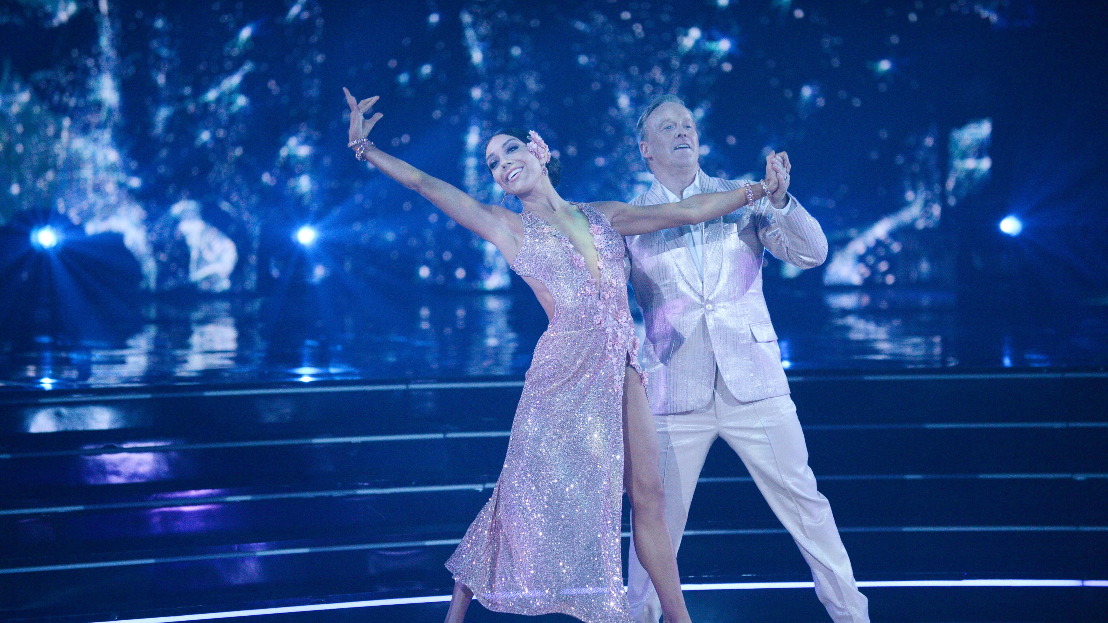 DANCING WITH THE STARS - "Boy Band & Girl Group Night" - Six celebrity and pro-dancer couples return to the ballroom to compete on the ninth week of the 2019 season of "Dancing with the Stars," live, MONDAY, NOV. 11 (8:00-10:00 p.m. EST), on ABC. (ABC/Eric McCandless) JENNA JOHNSON, SEAN SPICER