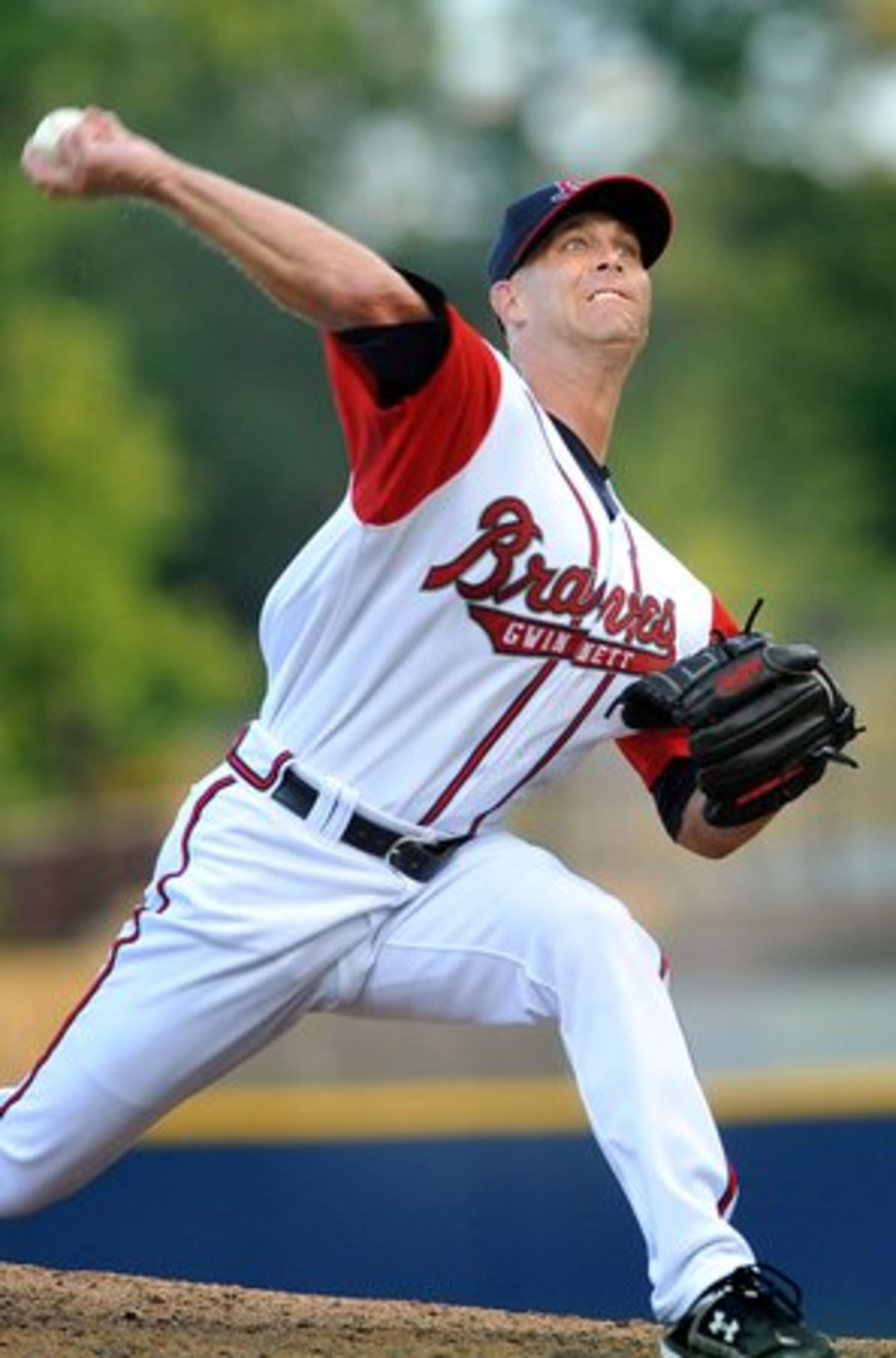 Tim Hudson, who had ulnar collateral ligament surgery on his throwing elbow almost a year ago, threw 40 pitches -- 29 for strikes. He is the 10th Atlanta Brave to make a rehab start in Gwinnett.