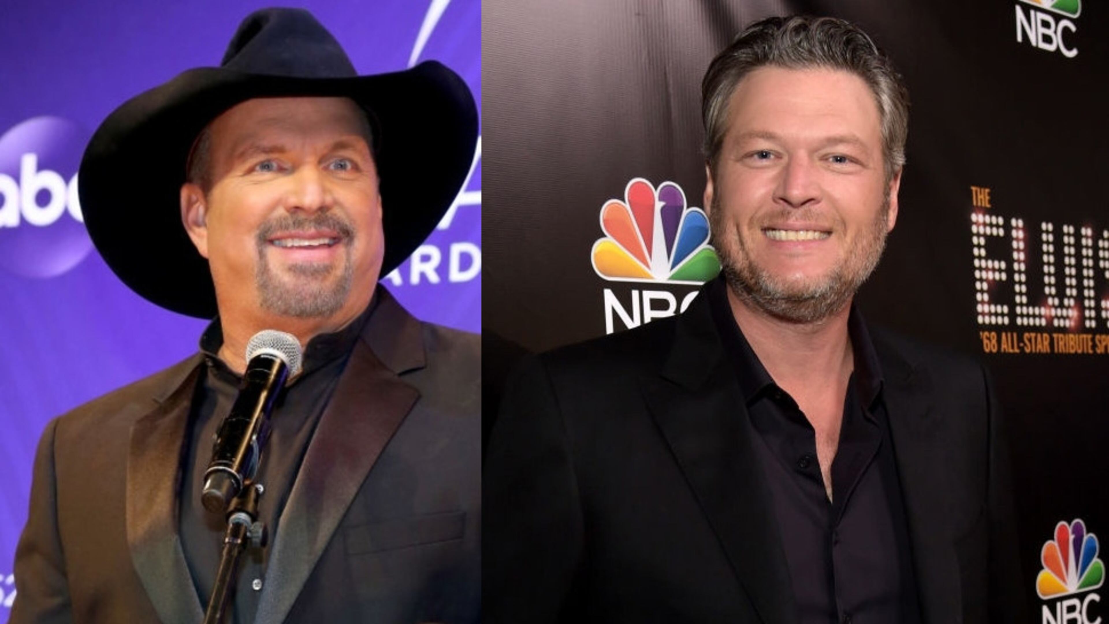Oklahoma country music superstars Garth Brooks (left) and Blake Shelton (right) are releasing a duet together this summer called "Dive Bar," according to Entertainment Tonight. (left, Terry Wyatt/Getty Images; right, Kevin Winter/Getty Images)