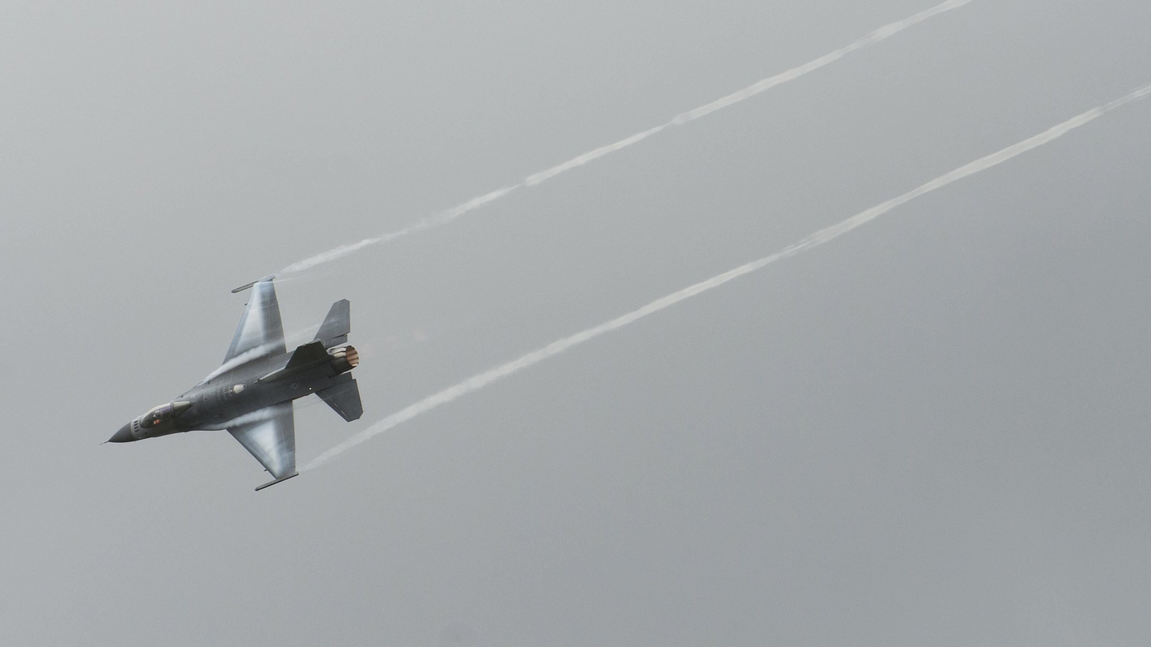 During the Atlanta Air Show, Maj. John “Rain” Waters said the F-16 Viper Demo Team will fly the military planes as slow as 115 miles per hour and as fast as 730 miles per hour. CONTRIBUTED BY: Senior Airman Michael Cossaboom