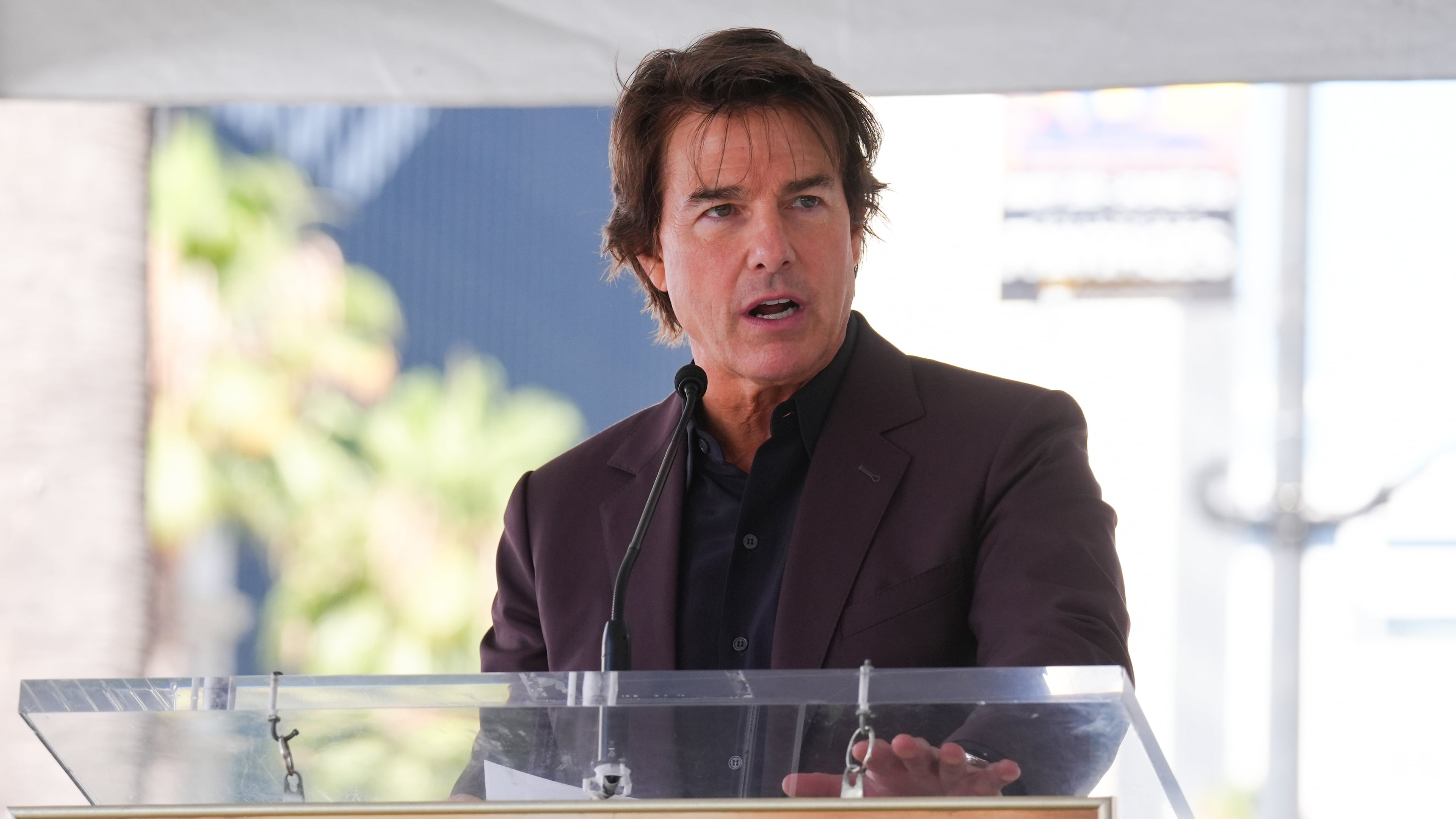 FILE - Tom Cruise speaks during a ceremony honoring David Beckham with a star on the Hollywood Walk of Fame on June 12, 2026, in Los Angeles. (AP Photo/Chris Pizzello, File)