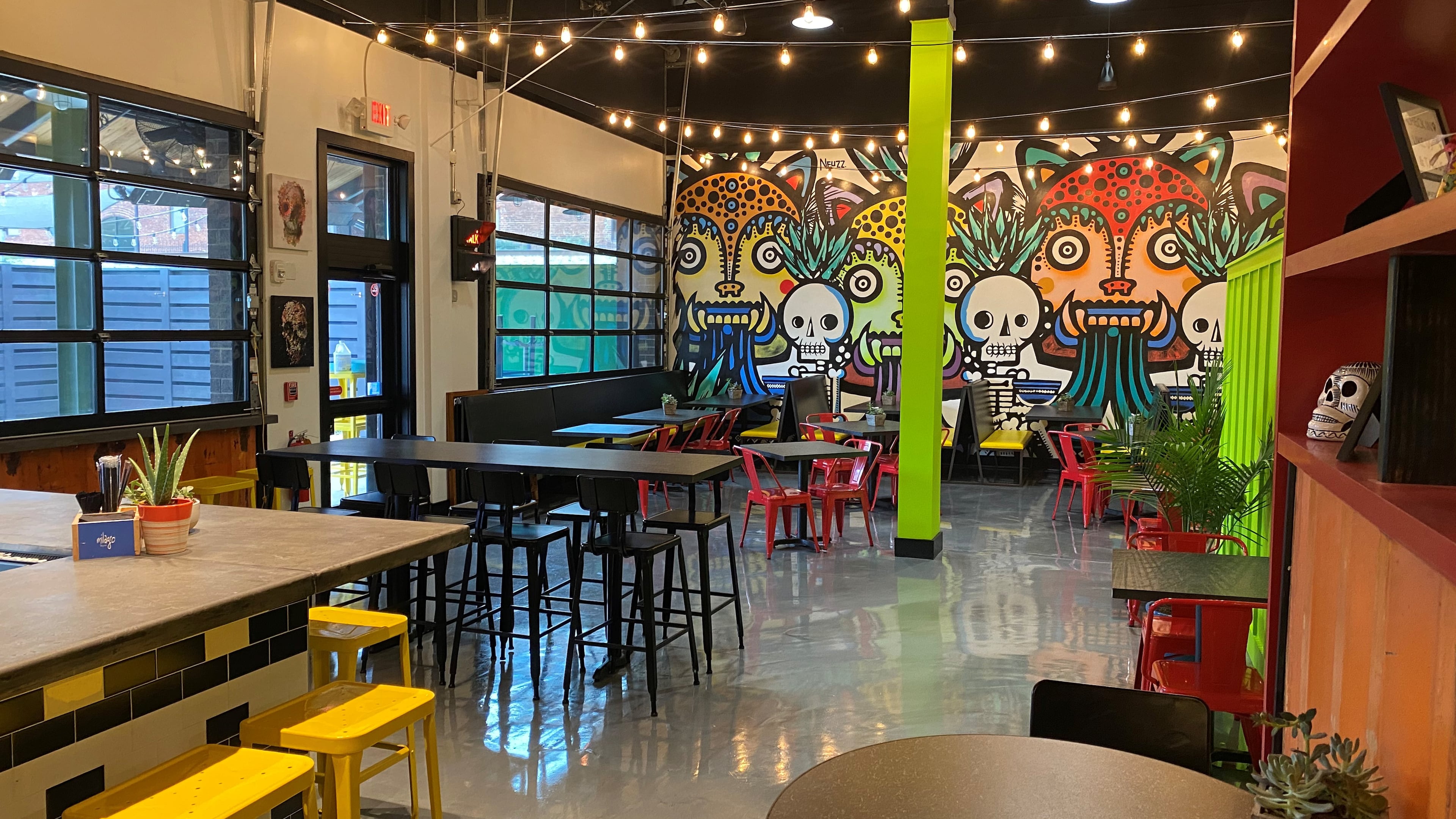 The interior of Siete Tacos and Tequila in Marietta Square Market. / Courtesy of Siete Tacos and Tequila