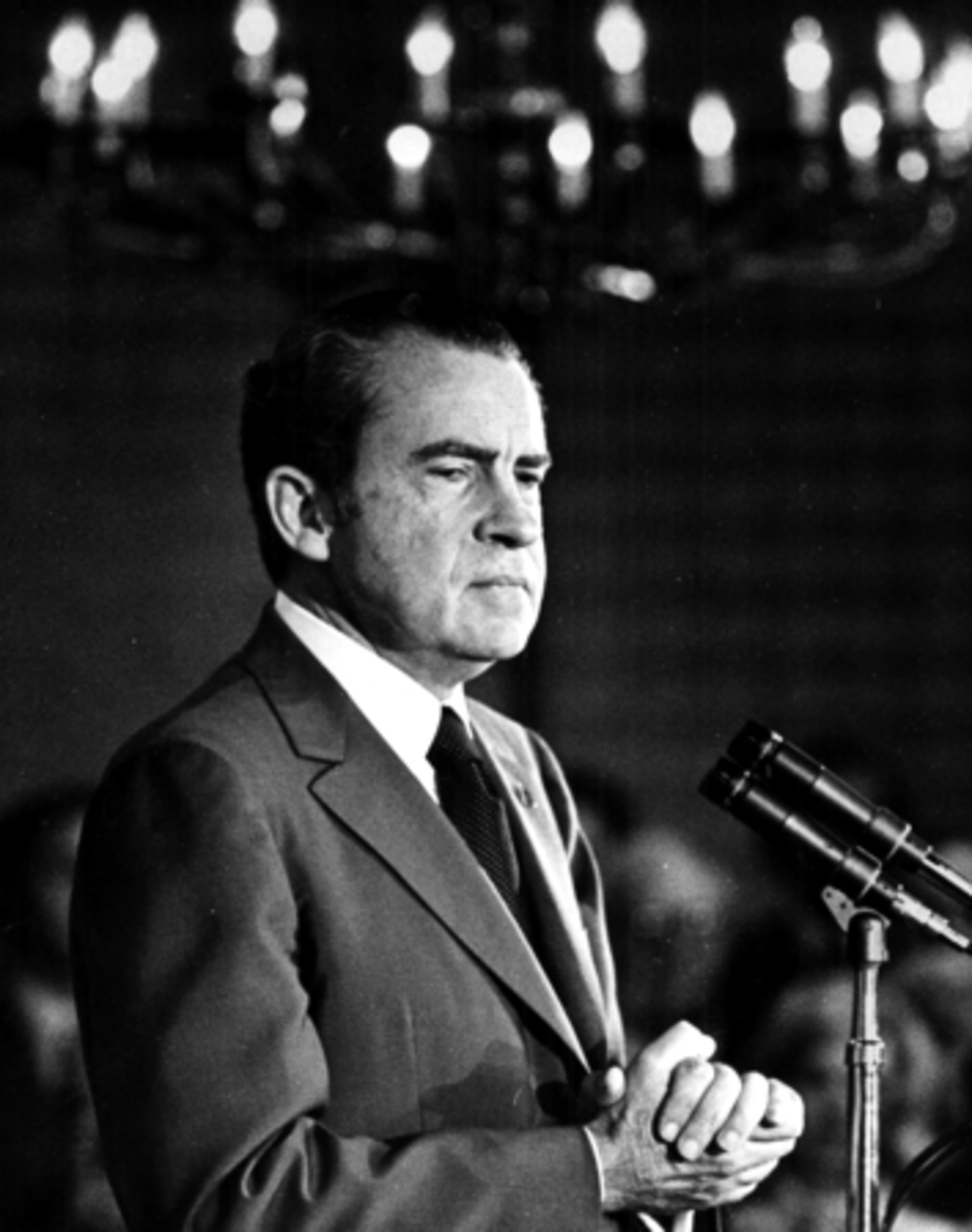 In his resignation speech, President Nixon apologized without apologizing for Watergate.