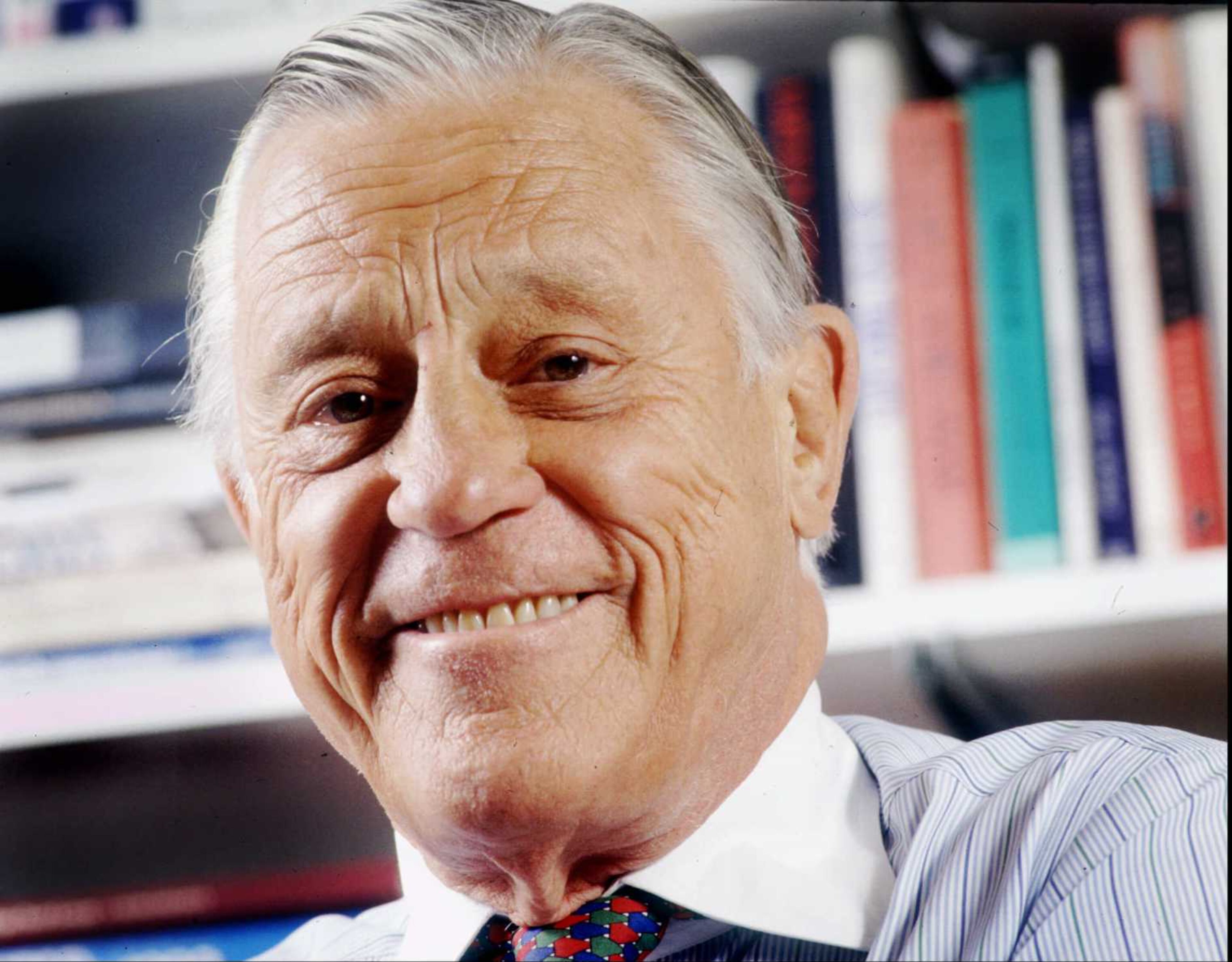 Washington Post Vice President Benjamin C. Bradlee is shown in his office at The Post in this Sept., 1995 photo. Bradlee, the retired executive editor of The Washington Post and one of the best-known journalists of his times, shares confiding moments in his memoirs, "'A Good Life',"out in 1995. (AP Photo/Washington Post, Bill O'Leary)