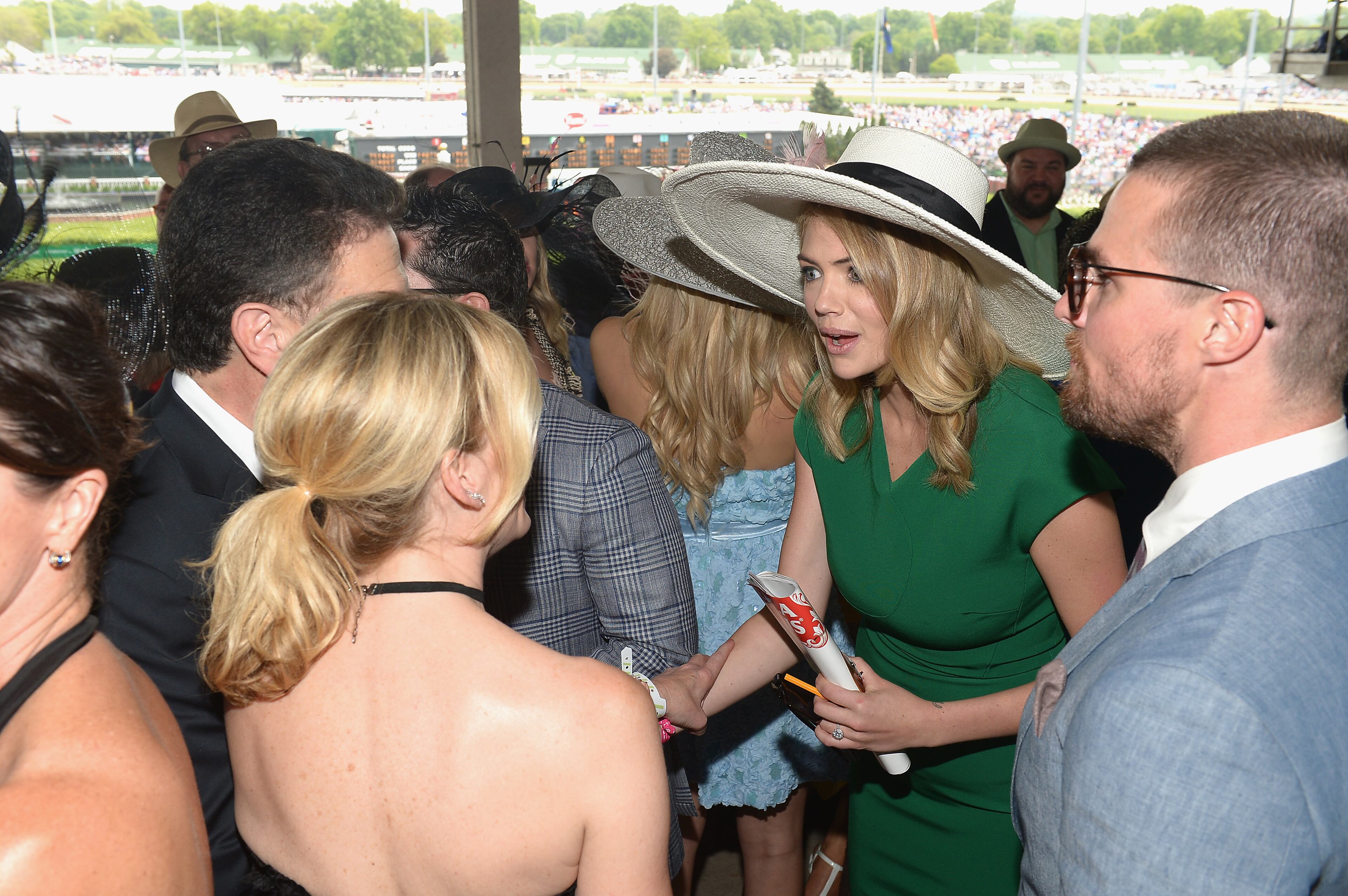 LOUISVILLE, KY - MAY 07: Model Kate Upton is seen around the 142nd Kentucky Derby at Churchill Downs on May 7, 2016 in Louisville, Kentucky. (Photo by Gustavo Caballero/Getty Images for Churchill Downs)