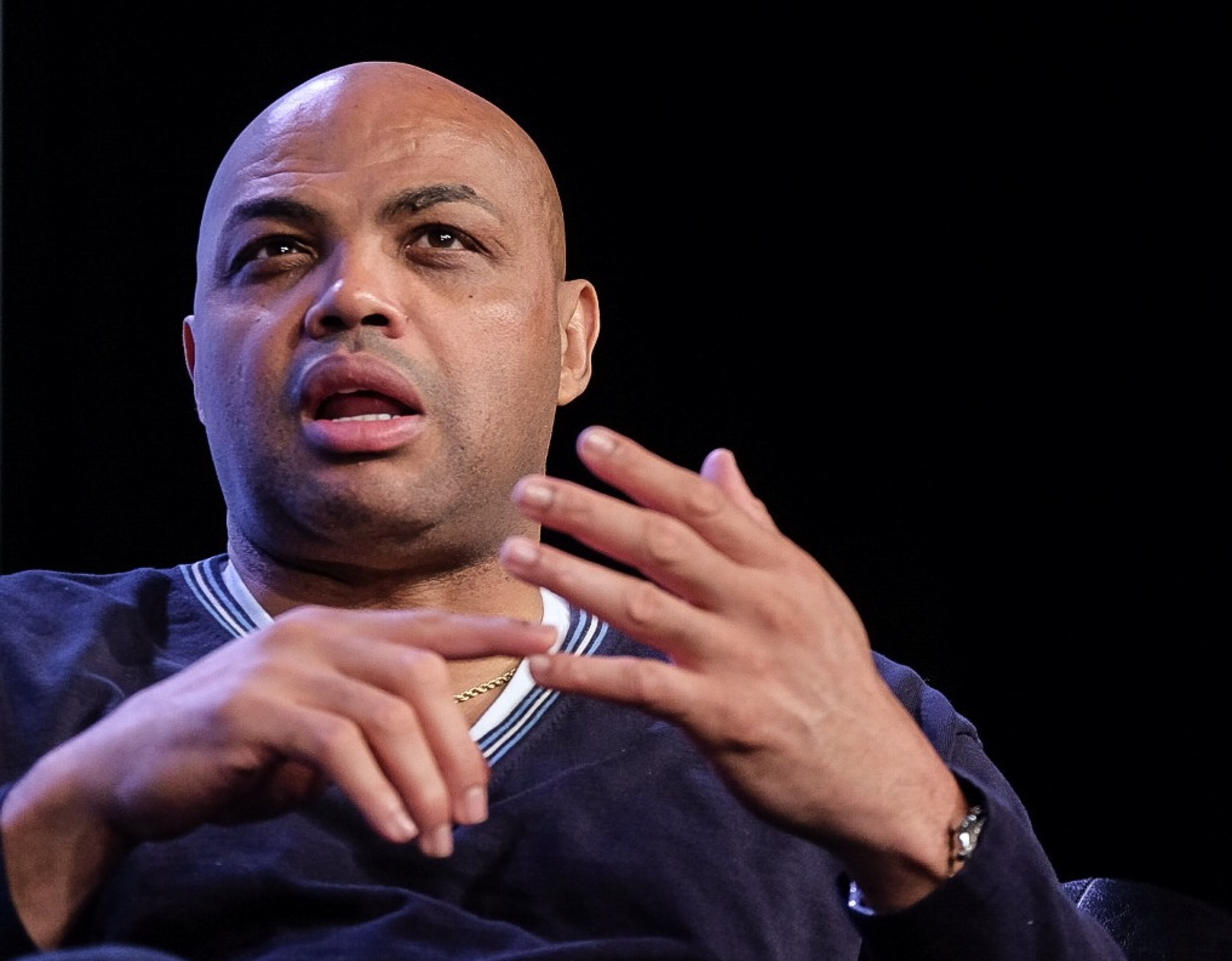 Charles Barkley speaks with Richard Deitsch about How to Remain Relevant in Today's Digital Age during SXSW Interactive on Friday, March 13, 2015, in Austin, Texas.