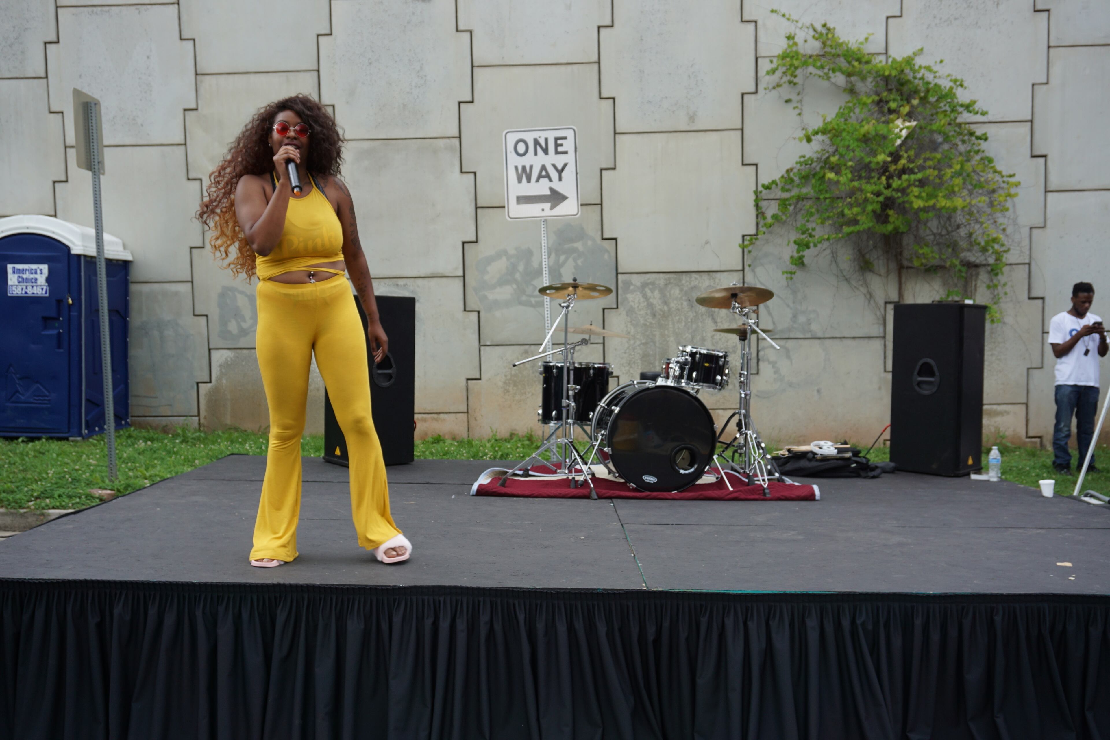 Blak Parys announcing at the 2017 Sweet Auburn Springfest, Saturday, May 13.