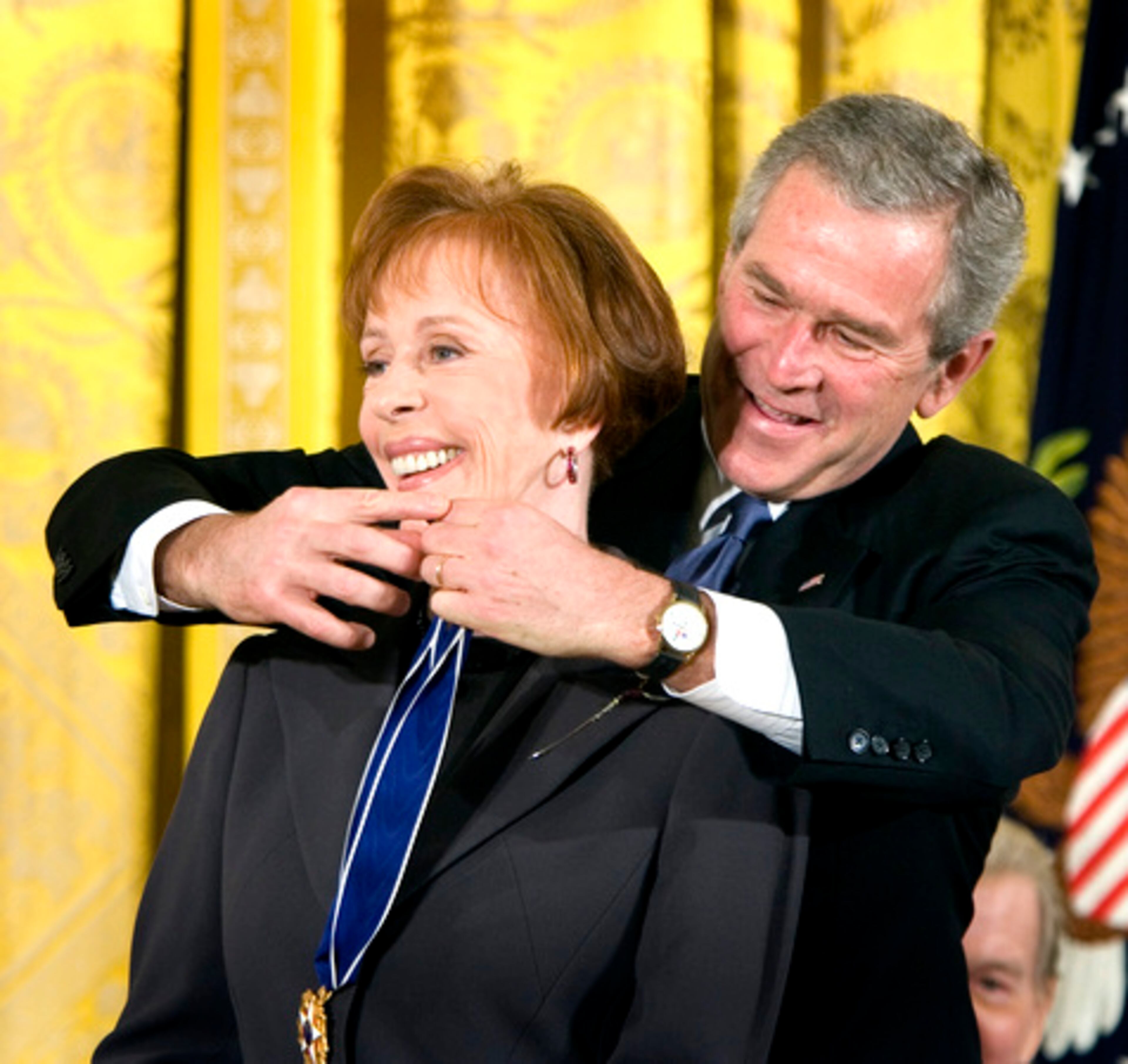 President Bush bestowed the Presidential Medal of Freedom, the nation's highest civilian award, on Carol Burnett in 2005. We bet she's pretty proud of being No. 6 of the Top 50 TV icons.