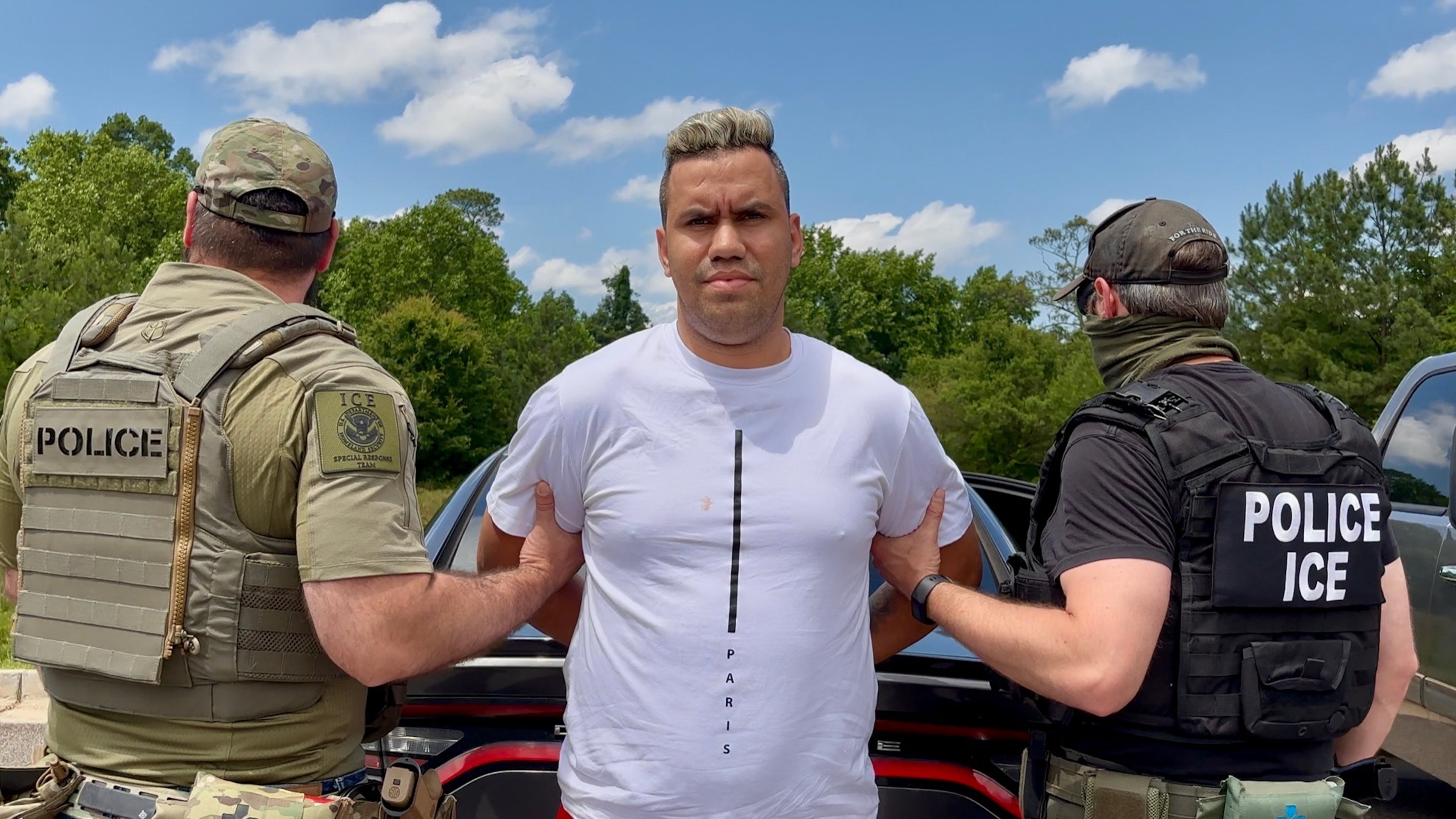 Immigration agents arrested Alexander David Edwards Contreras in Gwinnett County on Monday. (Courtesy of Immigration and Customs Enforcement)