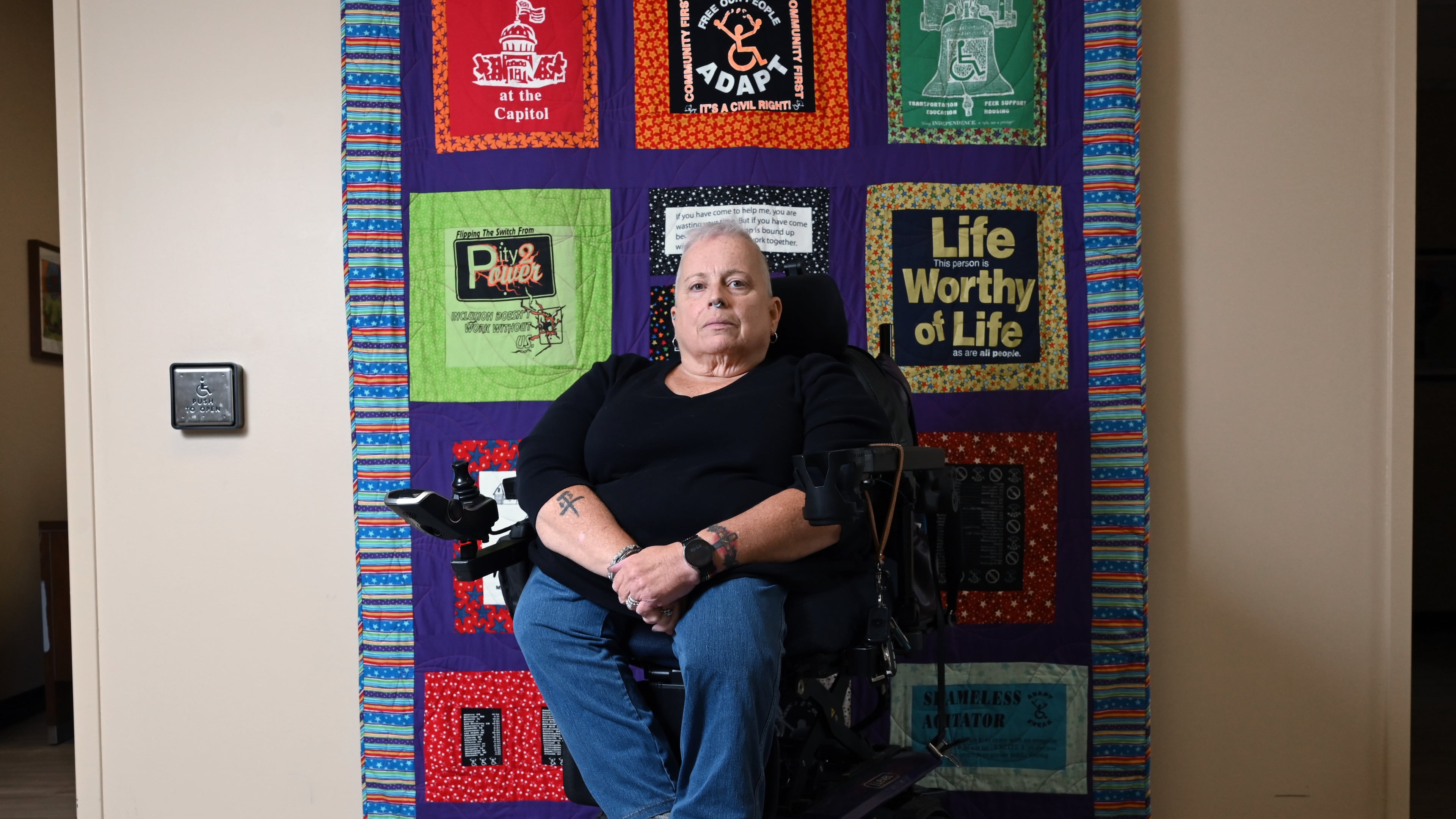 Rebecca Ramage-Tuttle, assistant director of the Statewide Independent Living Council of Georgia, says the the DOE rule change is “a slippery slope” for civil rights. (Hyosub Shin/AJC)