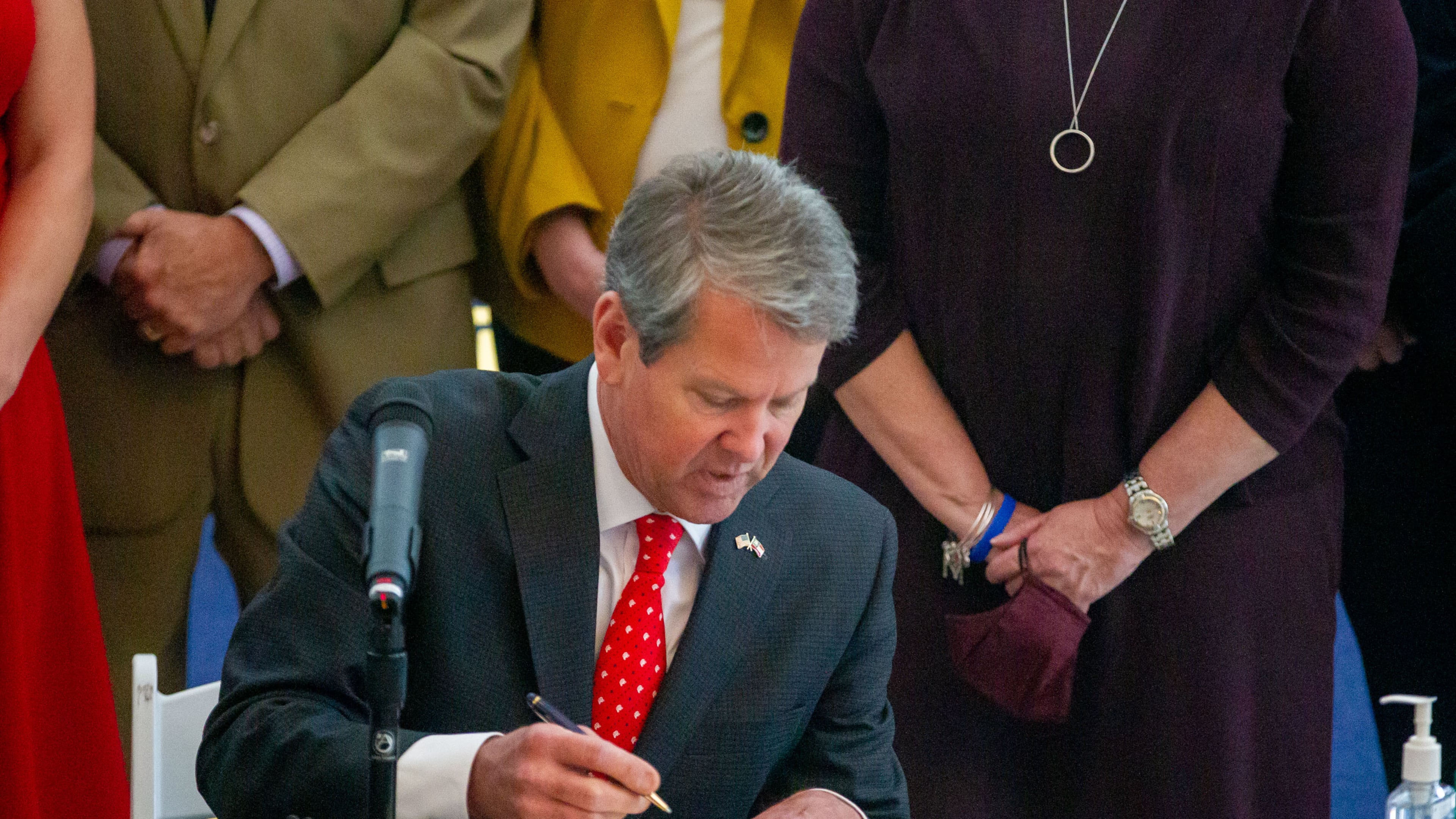 Gov. Brian Kemp signed legislation Wednesday granting paid parental leave to state workers. STEVE SCHAEFER FOR THE ATLANTA JOURNAL-CONSTITUTION