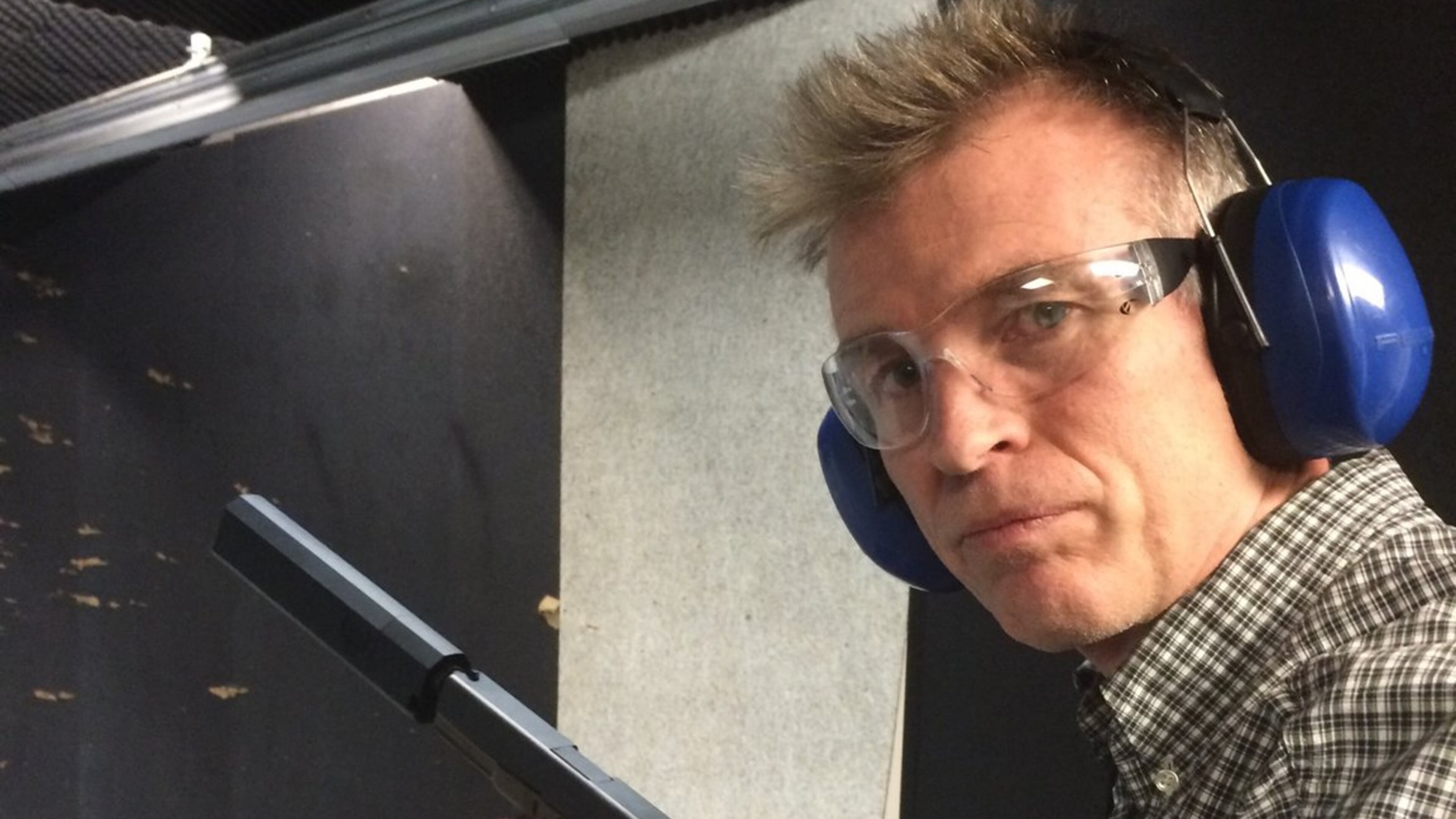 Trying my hand at a silencer with a .45-caliber Glock. Still damn loud!