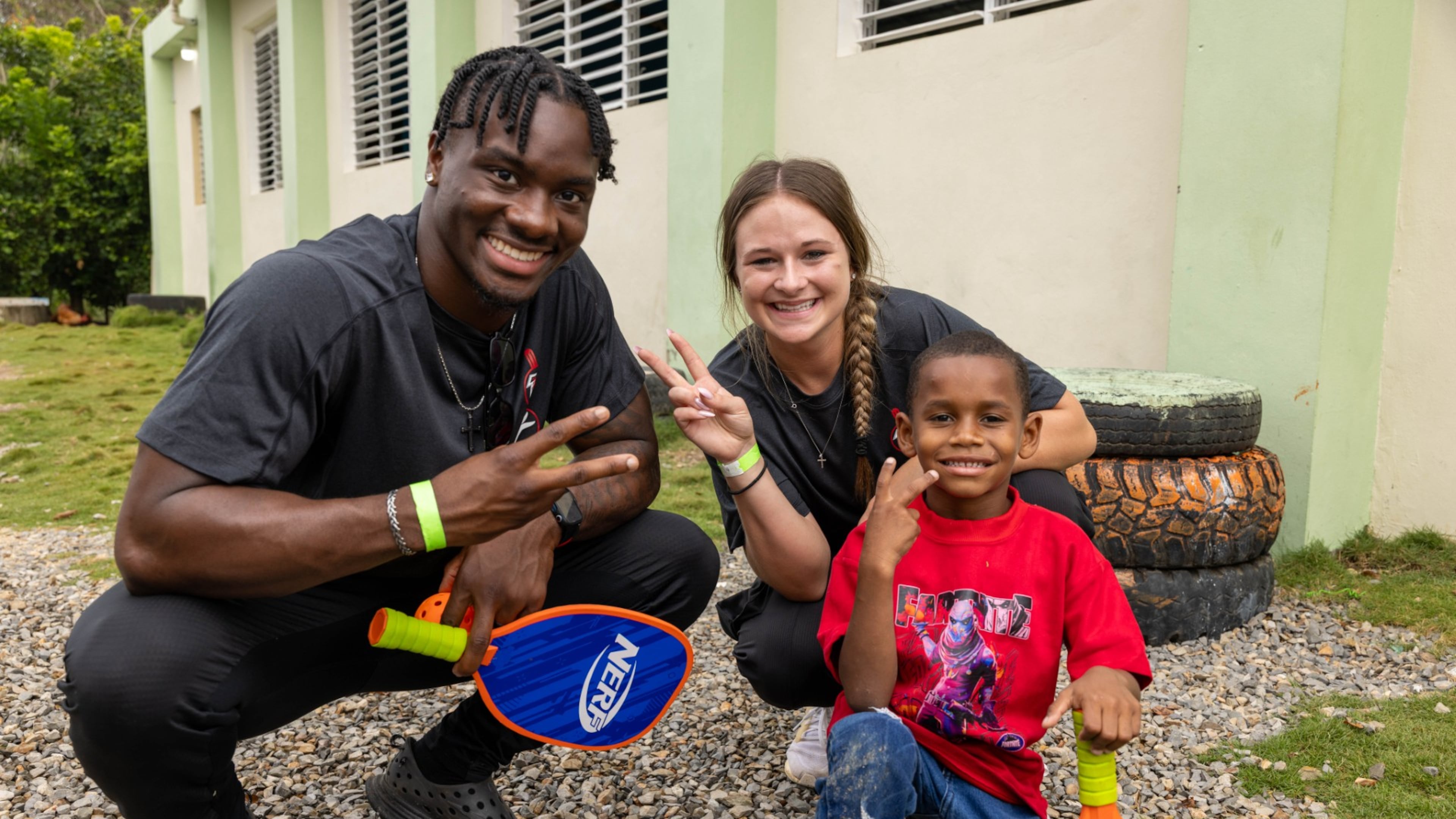 Nathan Carter of the Falcons recently visited the Dominican Republic as part of a trip with Compassion International. (Nathan Carter/Access Atlanta)