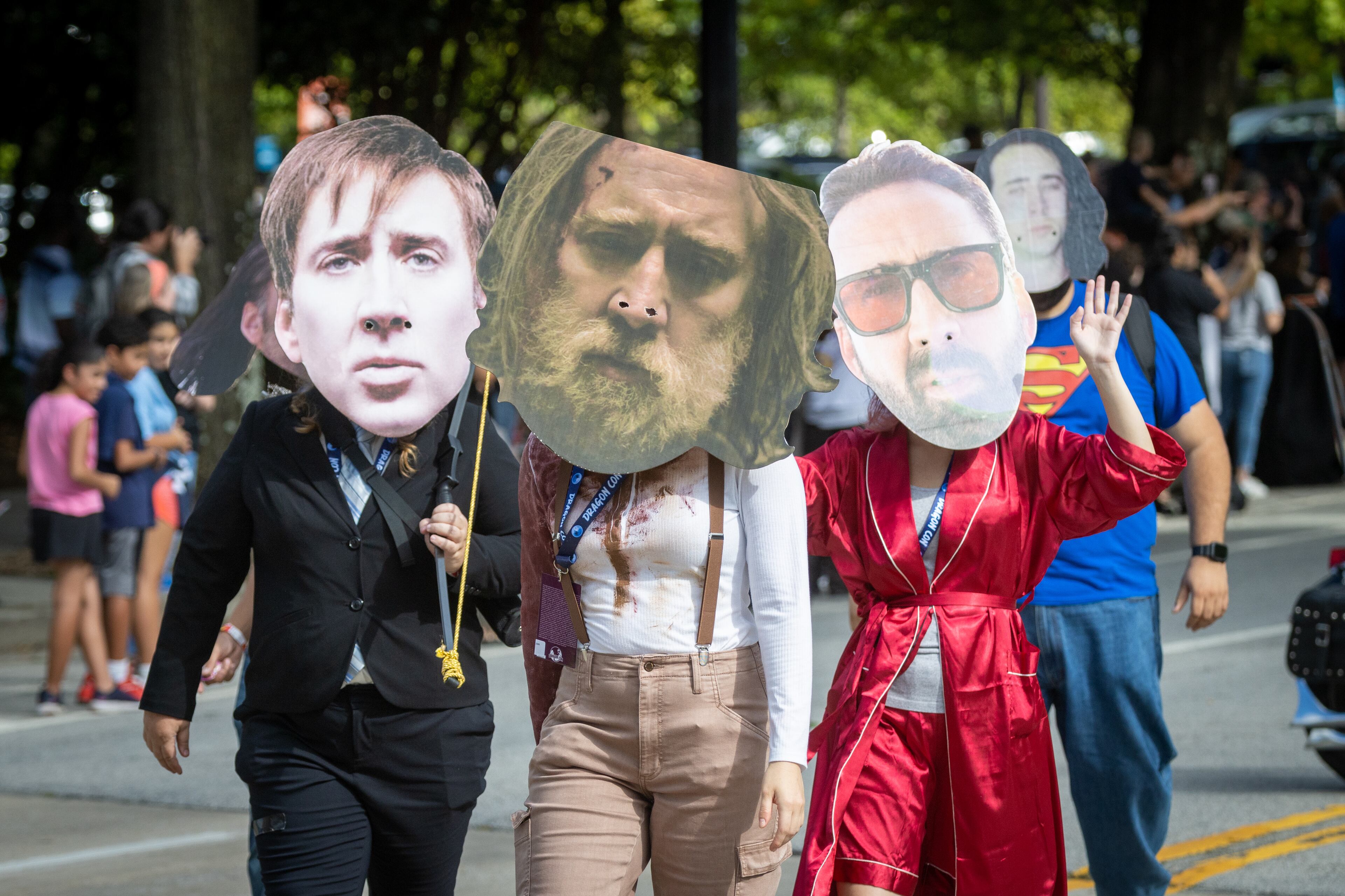 Participants in the Dragon Con Parade move up Peachtree St. Saturday, Sep. 3, 2022. Steve Schaefer/steve.schaefer@ajc.com)