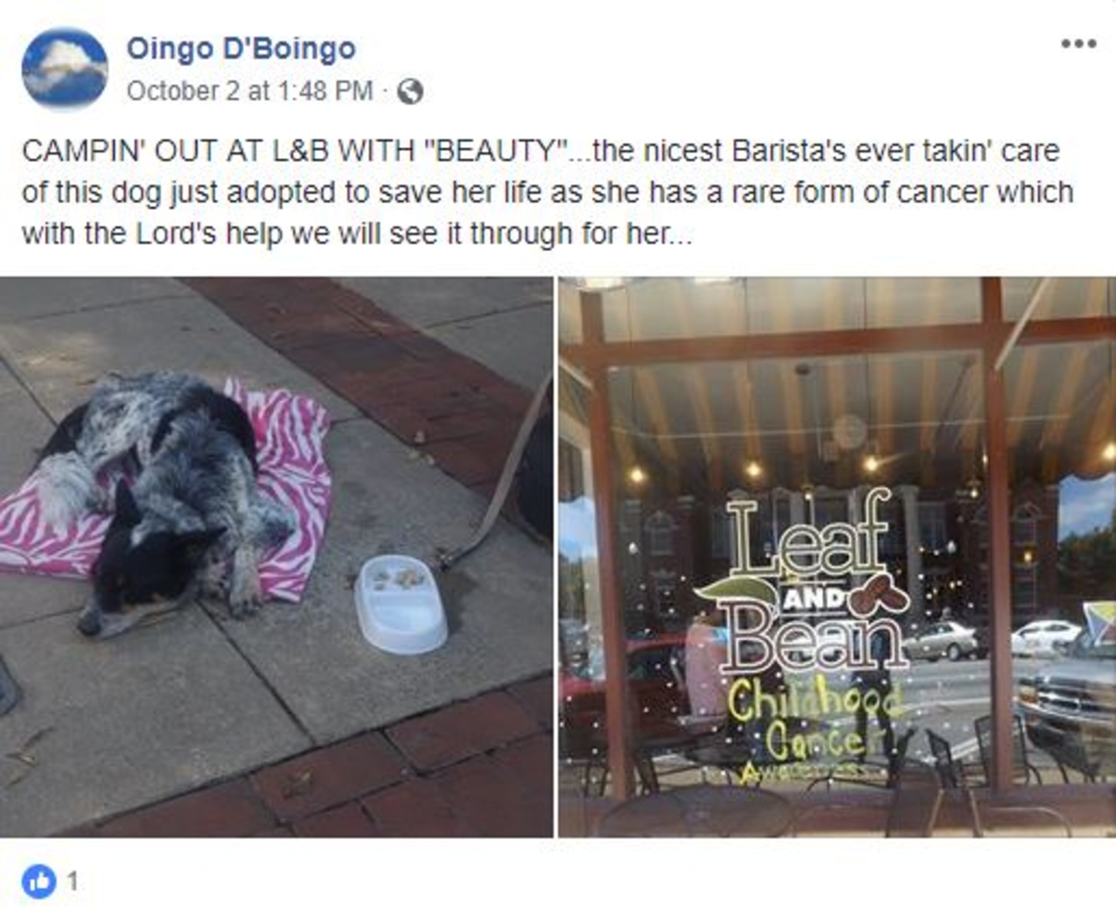 Jon Schuck posted this photo of Beauty outside a Newnan coffee shop to Facebook an hour-and-a-half before she was found dead, proesecutors said. (Photo: Coweta Judicial Circuit District Attorney’s Office via Facebook)