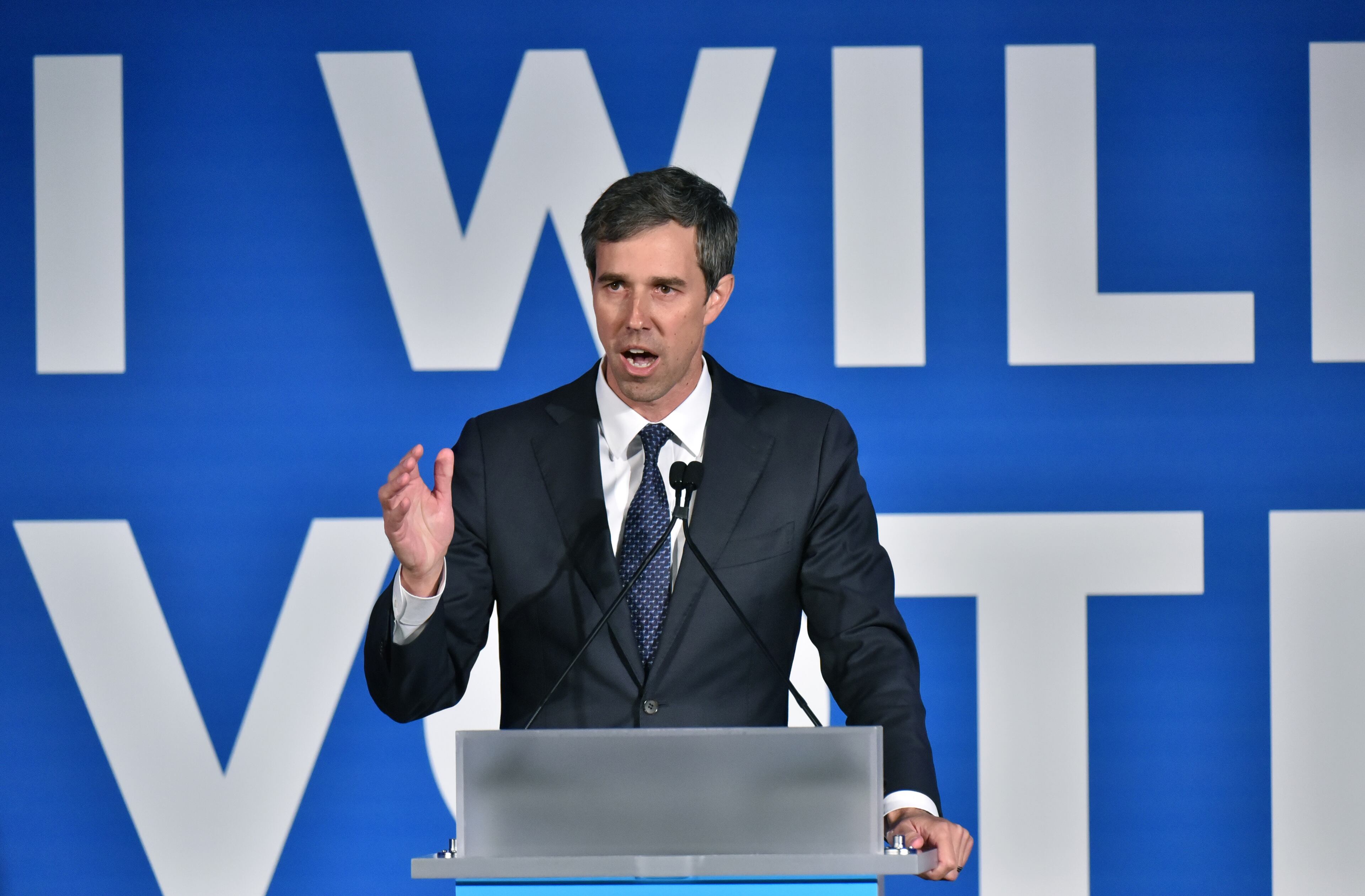 June 6, 2019 Atlanta - Ex-Rep. Beto O'Rourke speaks during the DNC's IWillVote Gala at Flourish Atlanta on Thursday, June 6, 2019. White House hopefuls court Georgia: Presidential candidates swarmed Atlanta on Thursday for a convention geared at African-American strategists and a joint fundraiser featuring four of the best known Democratic contenders on the same stage. HYOSUB SHIN / HSHIN@AJC.COM