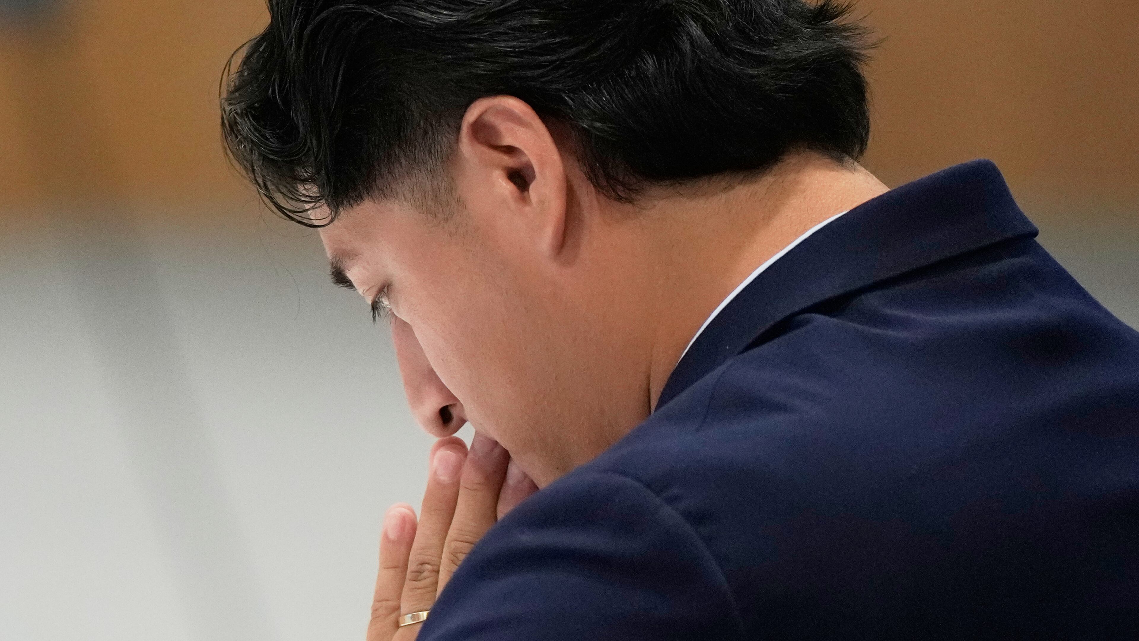 Ronaldo Salgado speaks during an oversight forum on Friday, July 24, 2026, in Houston, about the death of his father, Lorenzo Salgado Araujo, who was shot and killed by an ICE officer. (AP Photo/Ashley Landis)