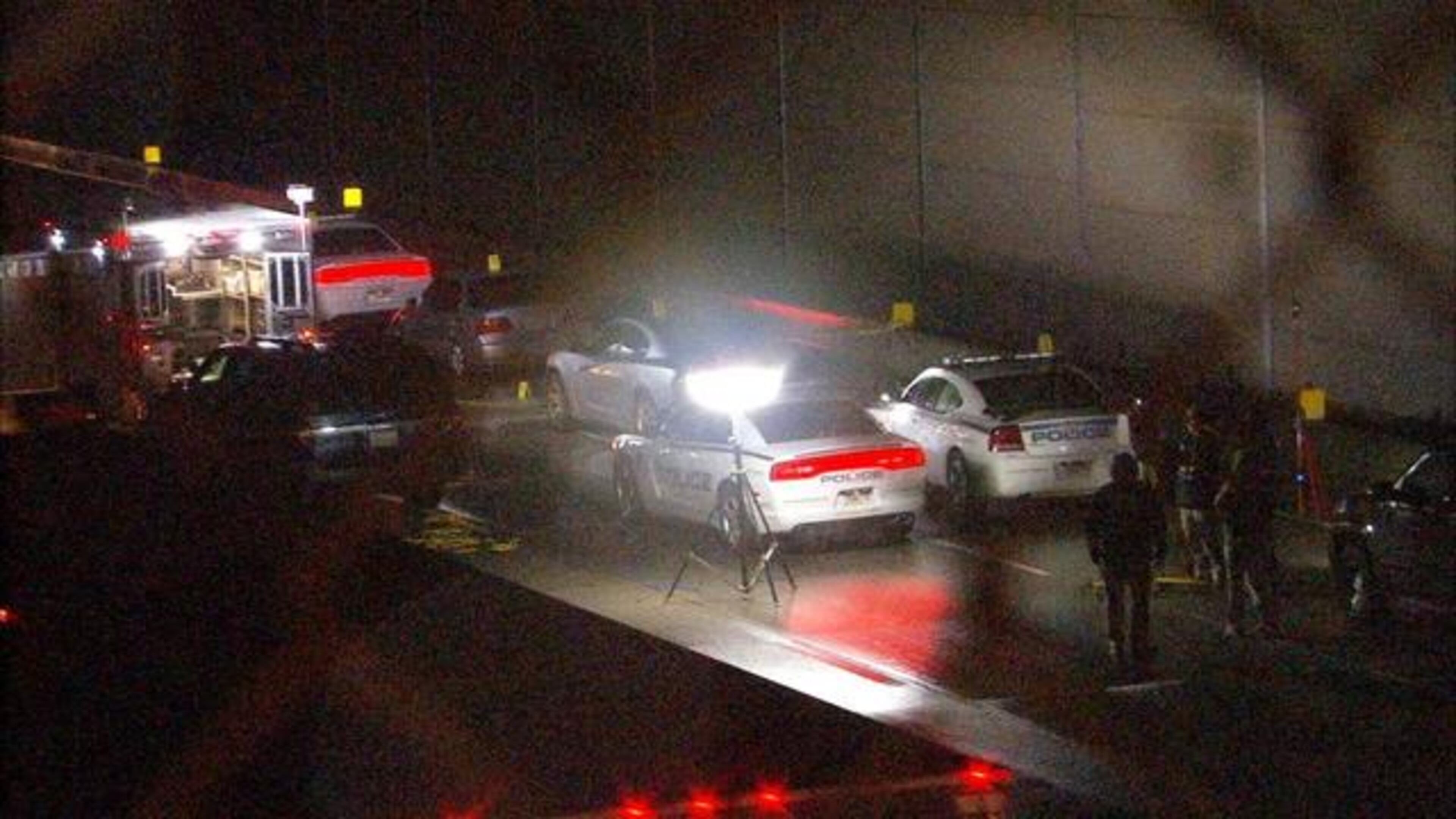 An officer-involved shooting was reported on I-75 in Cherokee County early Sunday. (Credit: Channel 2 Action News)
