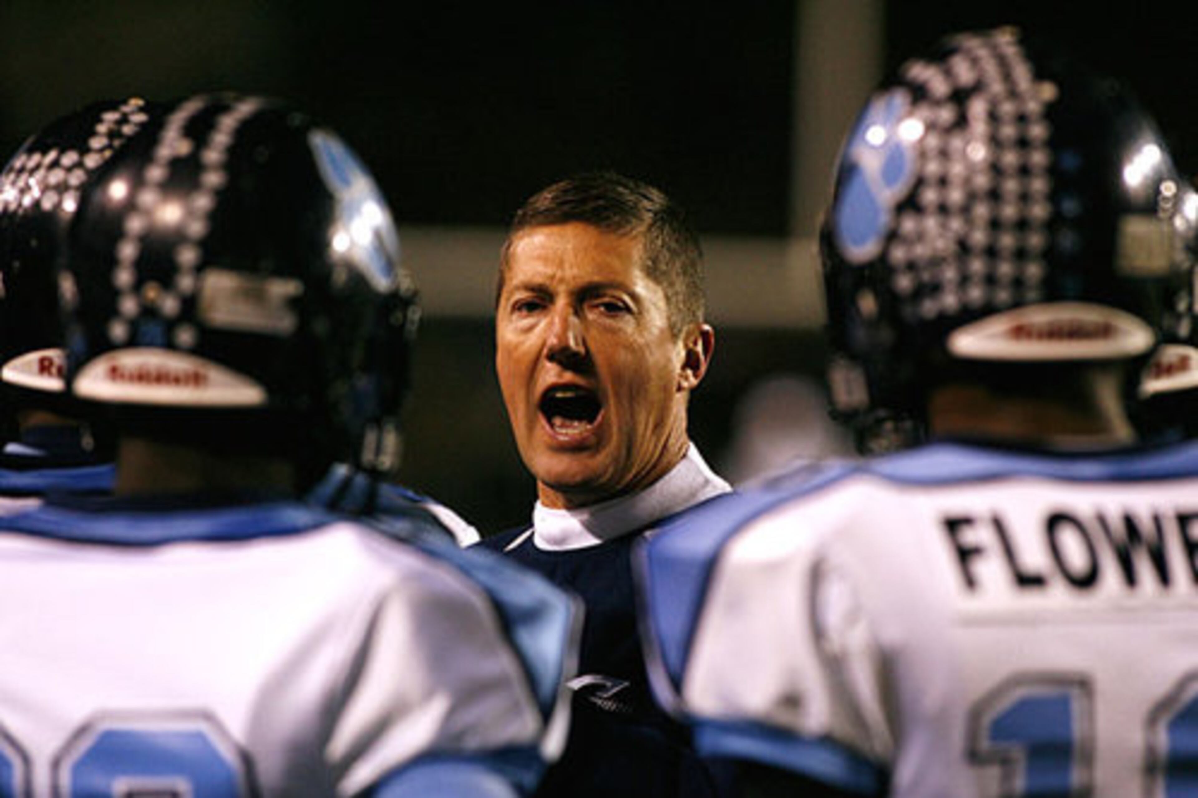 Camden coach Jeff Herron fires up the Wildcats, who jumped out to a 20-0 first-half lead over Newnan.