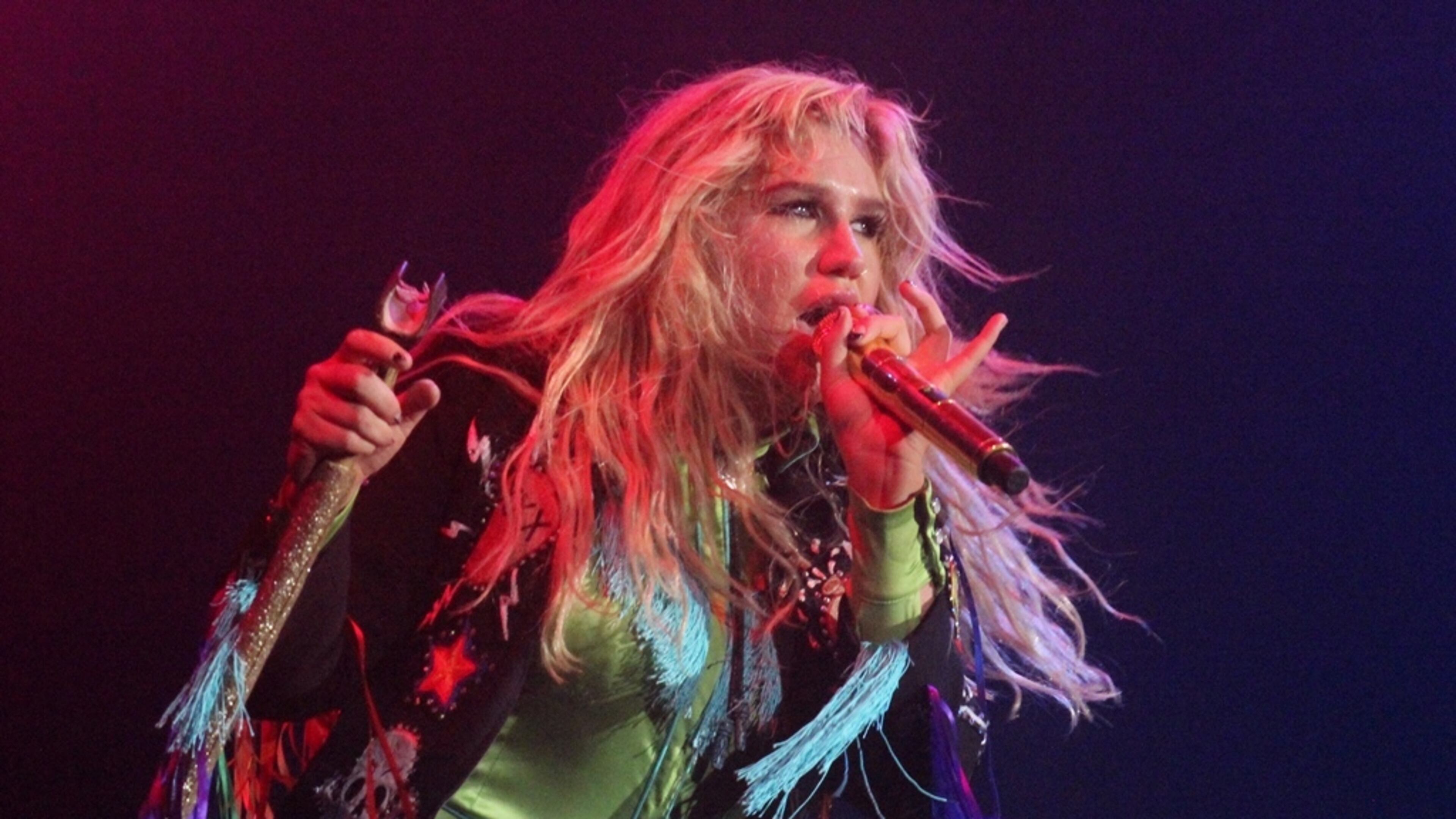 Kesha teams up with Macklemore for a nine-week tour that brings the two to the Cellairis Amphitheatre at Lakewood today. Contributed by Melissa Ruggieri/AJC