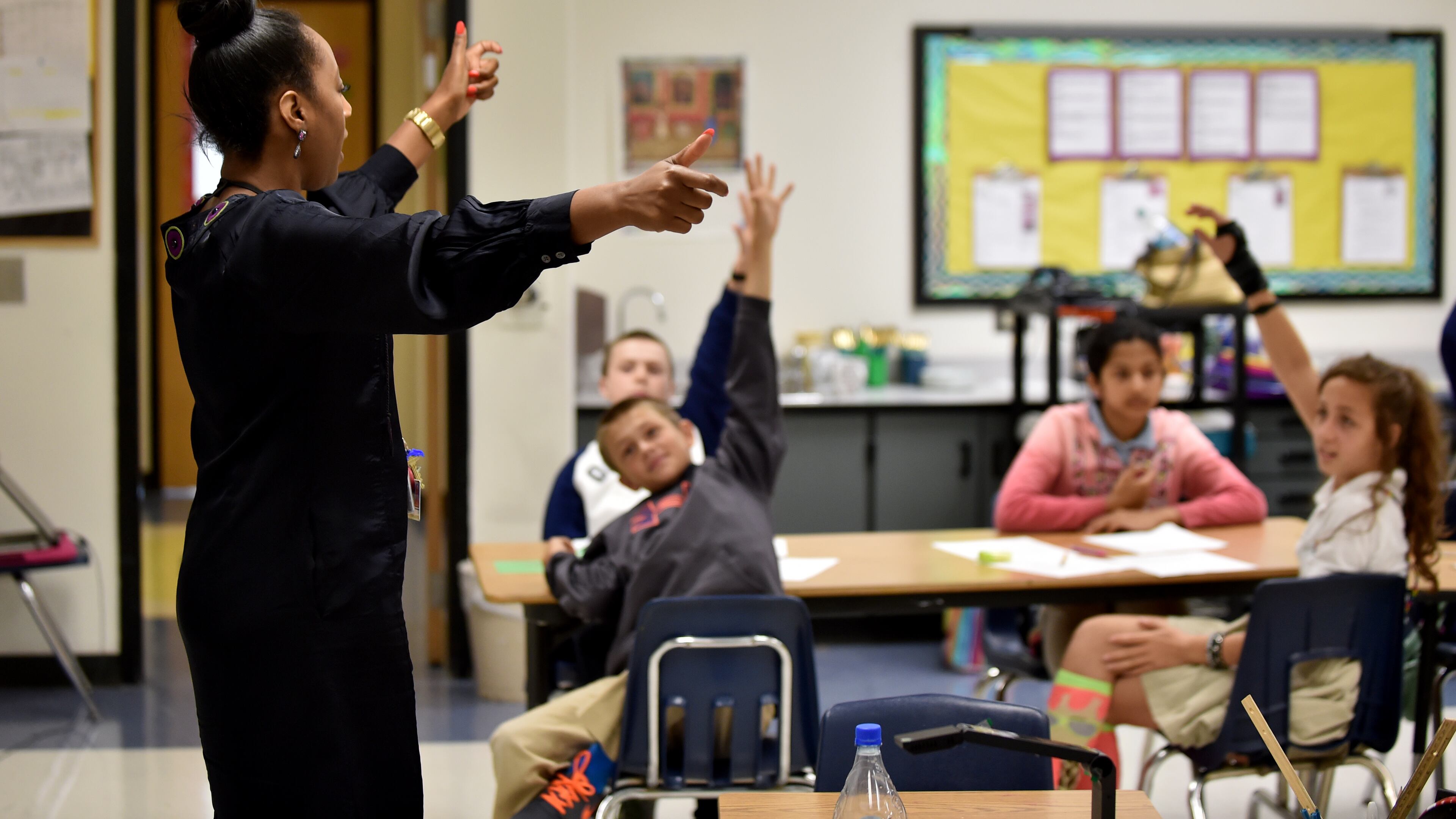 A virtual job fair is scheduled to recruit elementary teachers to Fulton County Schools. (Brant Sanderlin / AJC file photo)